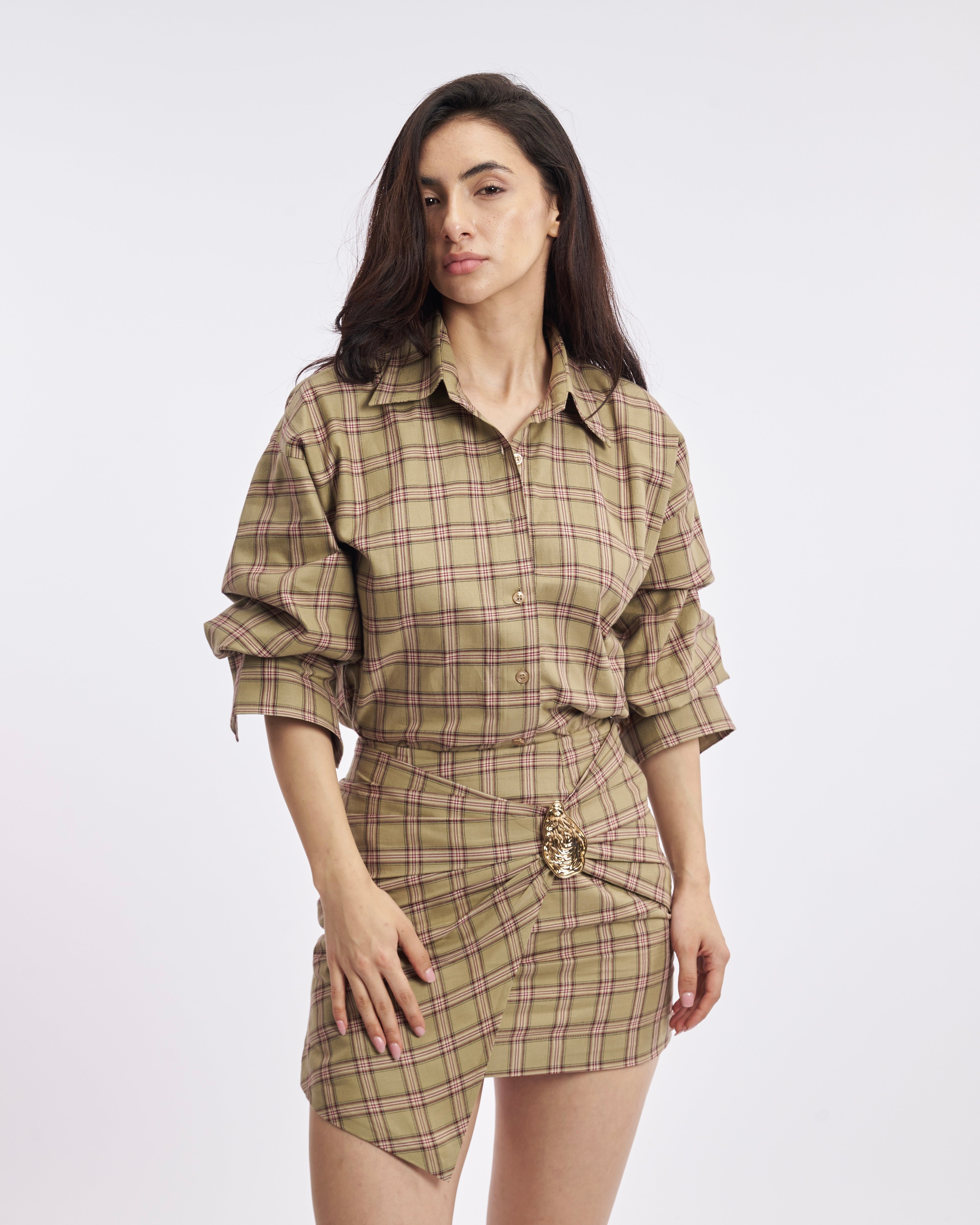 Green checkered Skirt