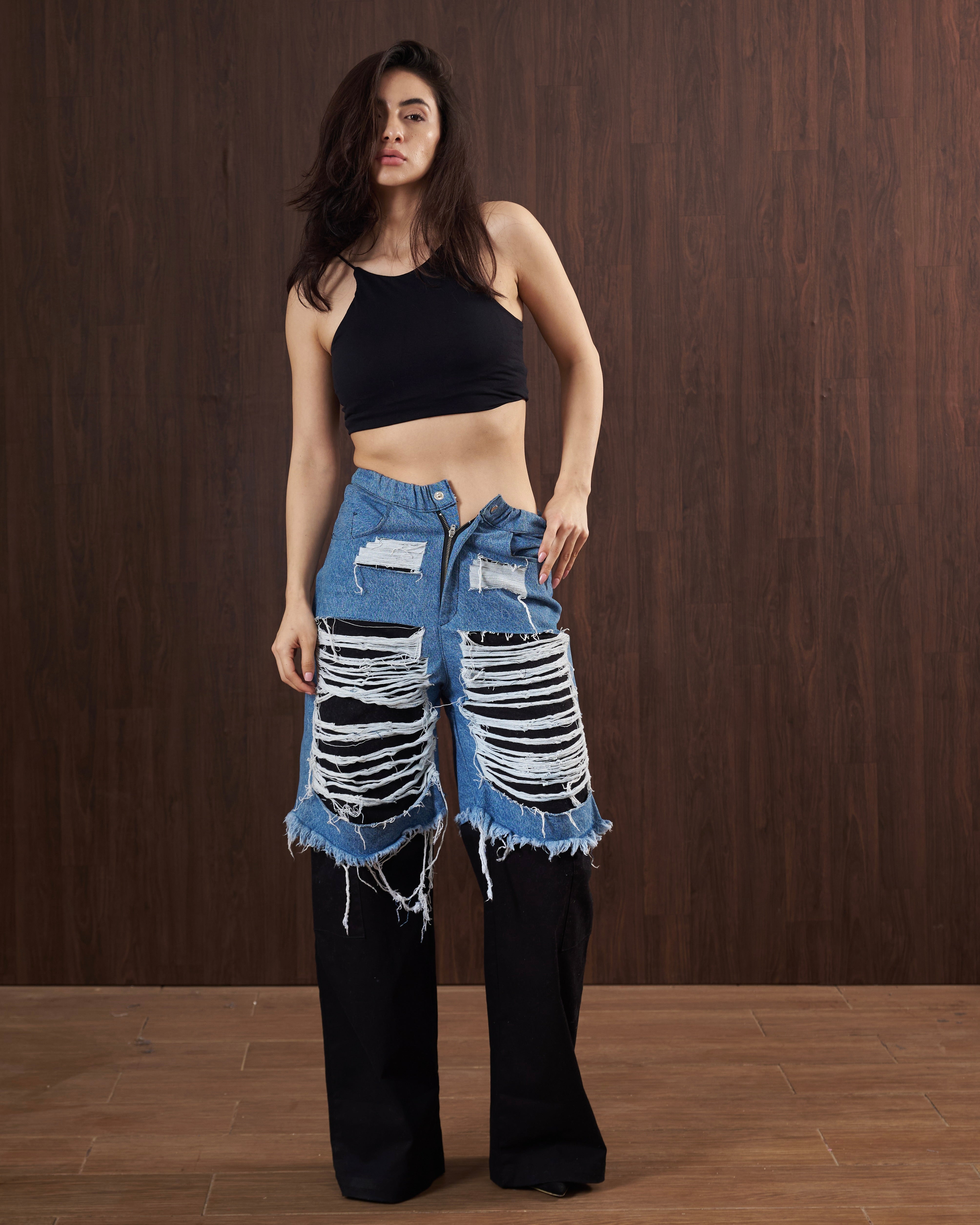 Xia Frayed Denim
