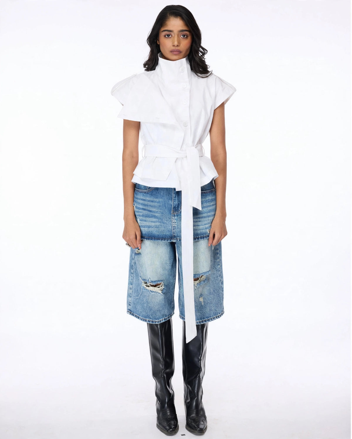 Belted Sculpt Vest