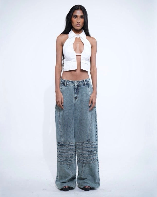 Line Panel denim