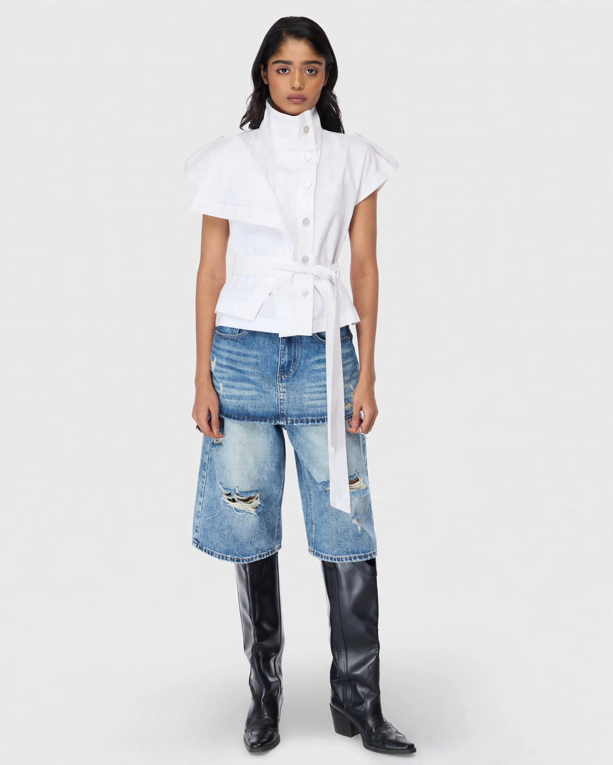 Belted Sculpt Vest