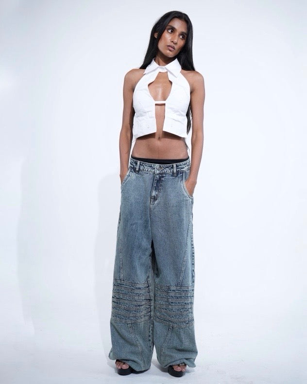 Line Panel denim