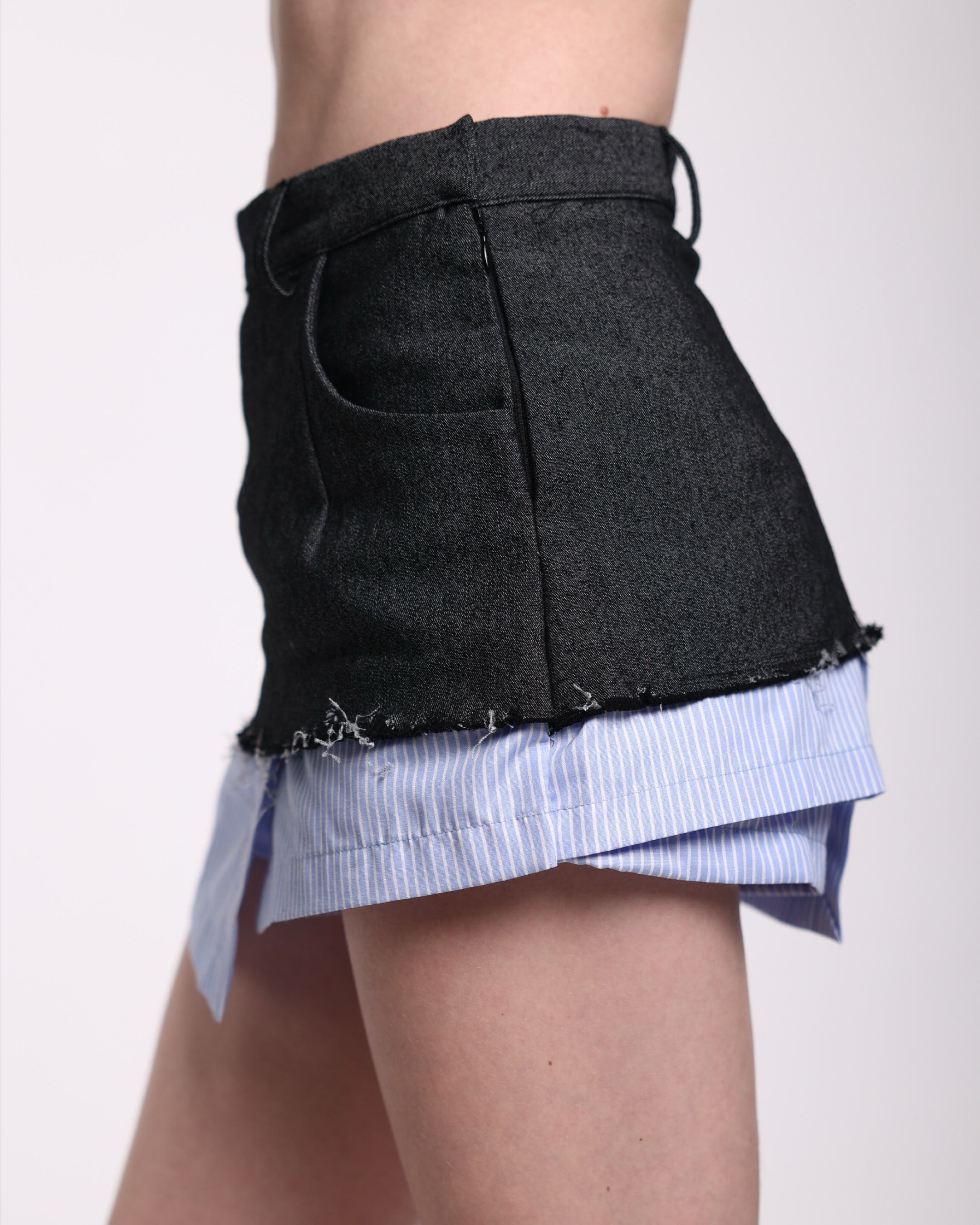 Blue Pinstripe Skort