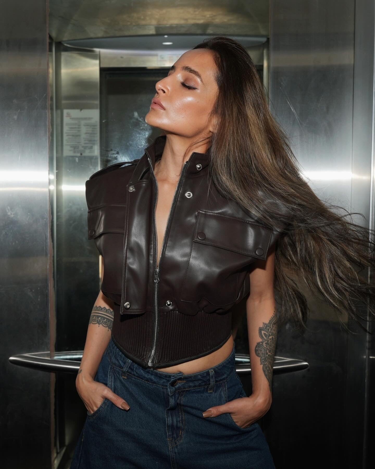 Leather Ribbed Vest