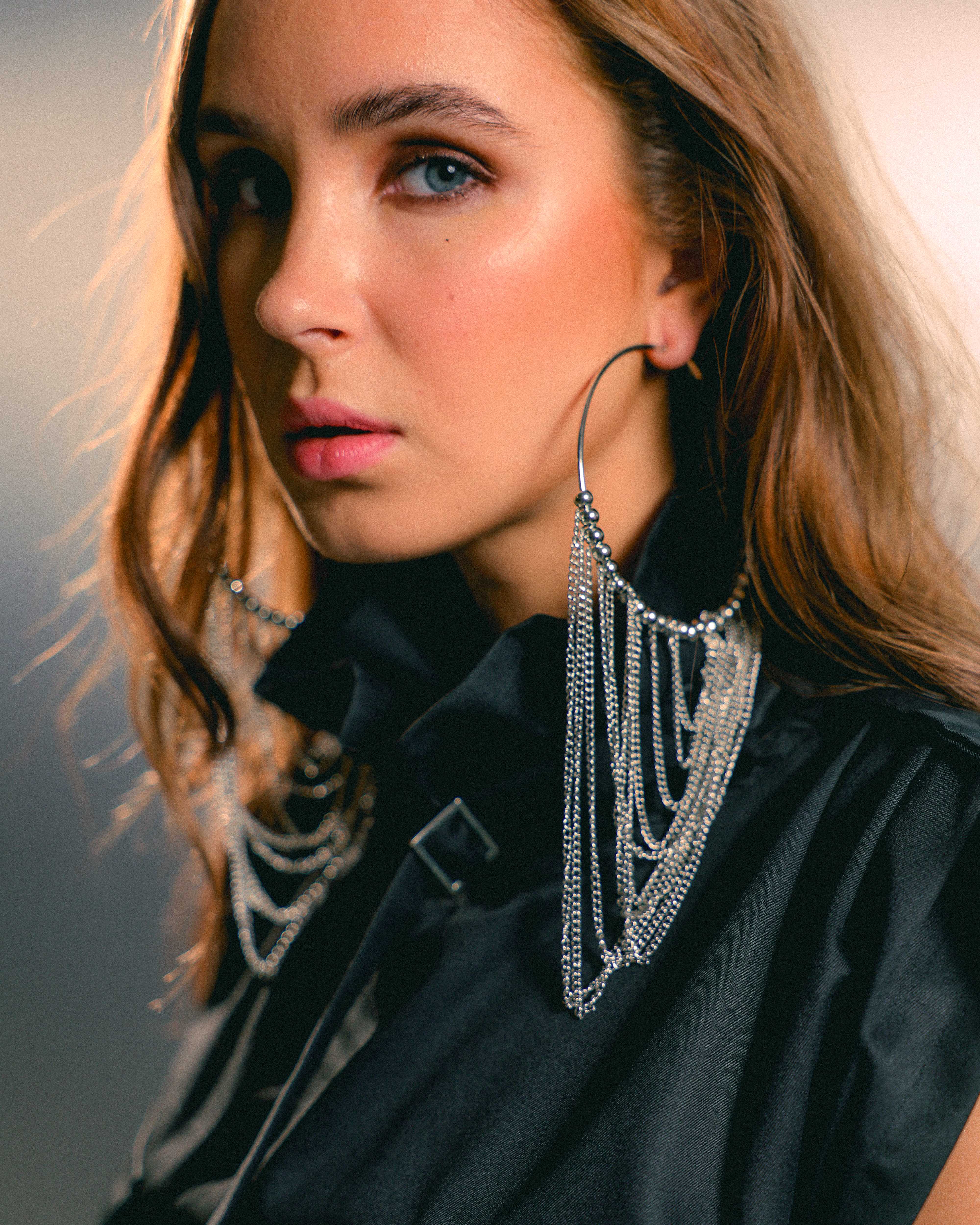 Silver Fringe Earrings