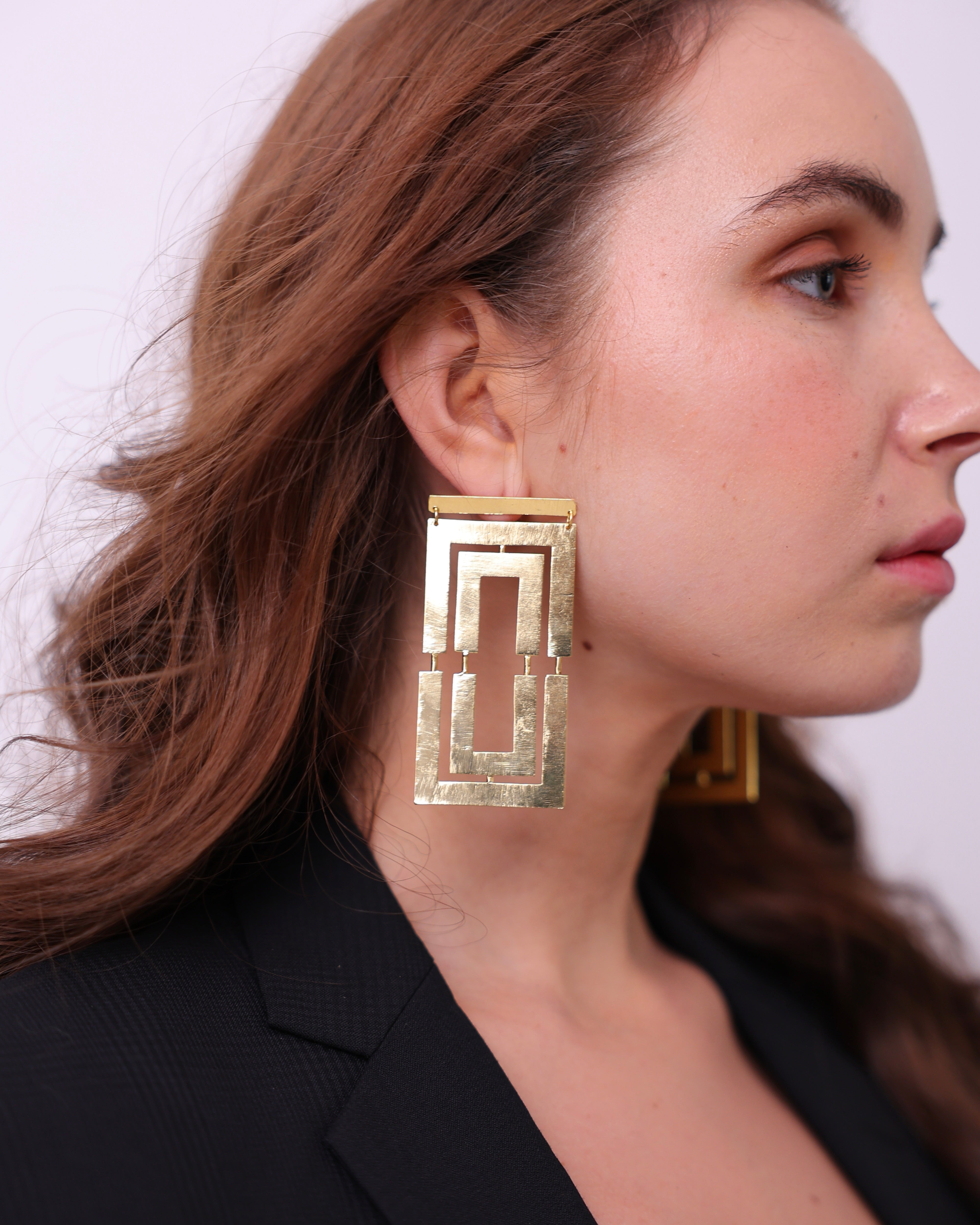 Art Deco Maze Earrings