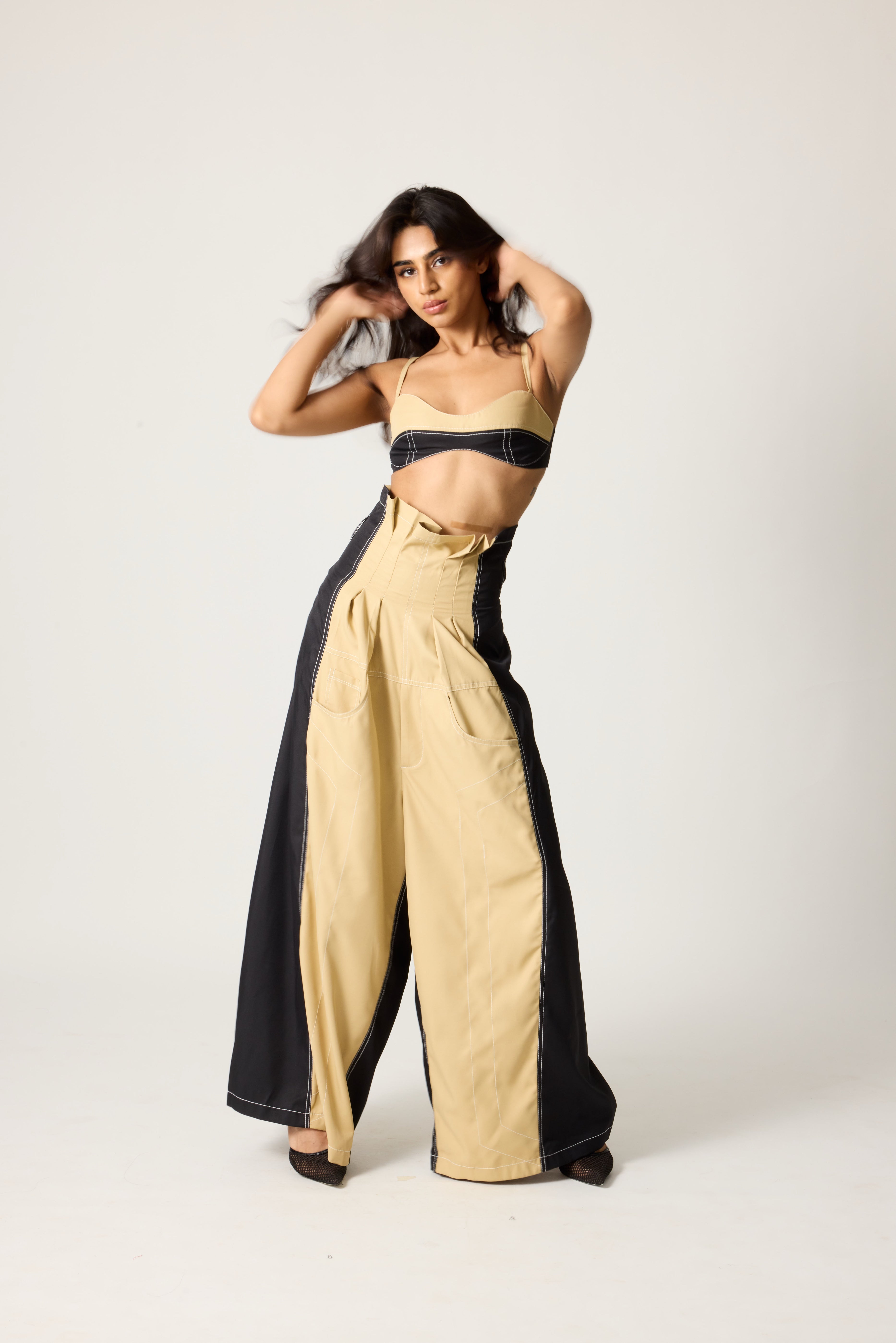 Erryn Beige Georgie Corset Denim