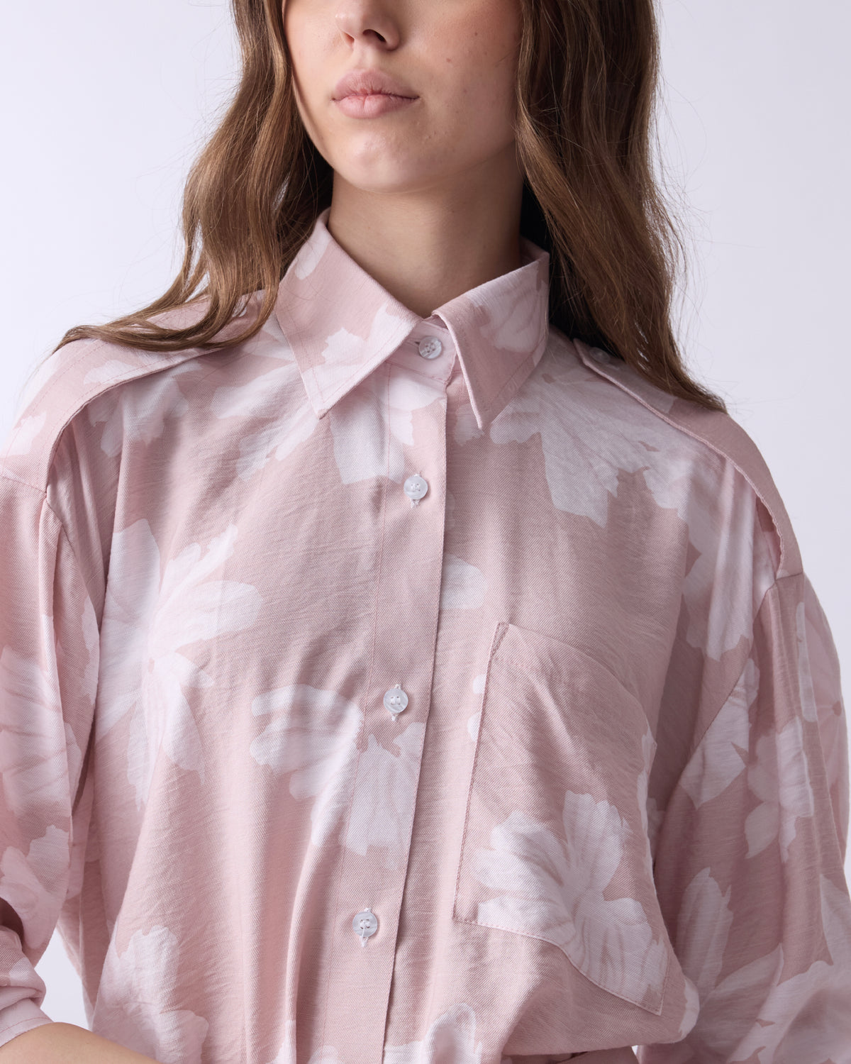 BLUSH BLOOM UTILITY SHIRT