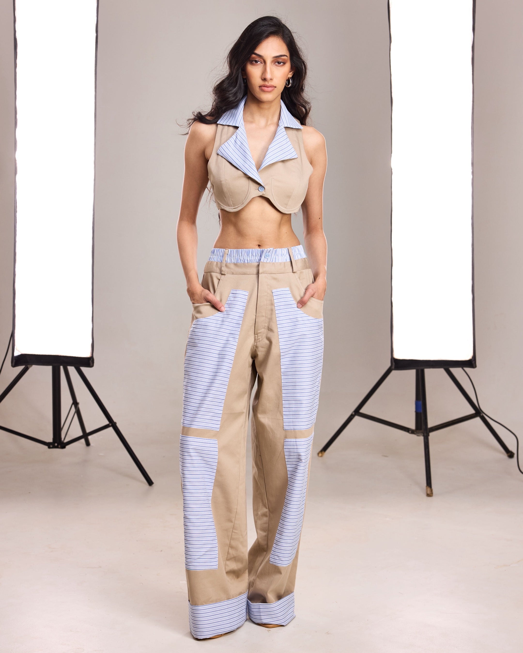 Luna Stripe Halter Top