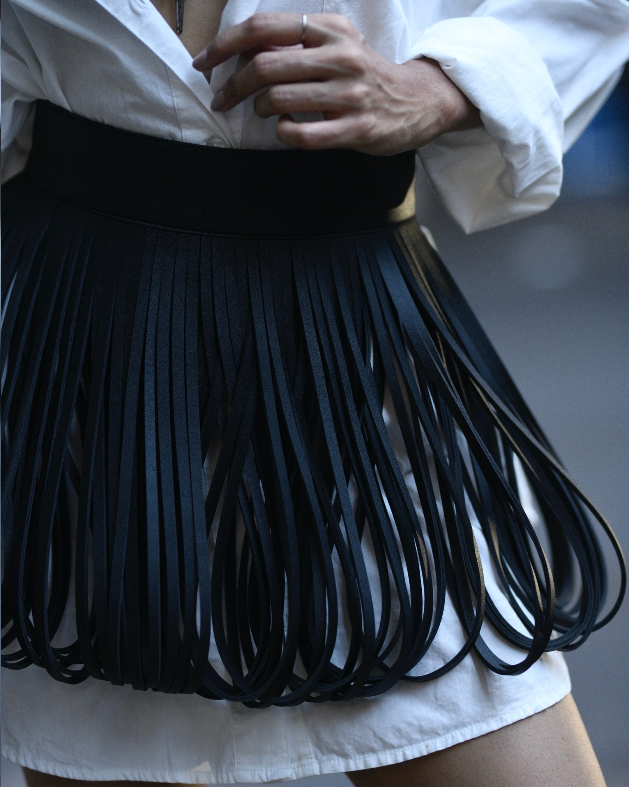 Scarlet Fringe Skirt