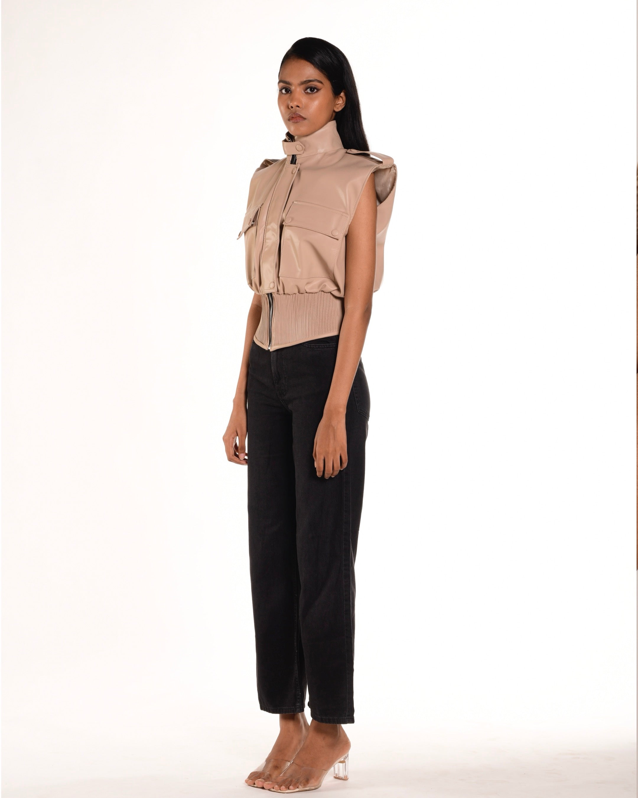 Leather Ribbed Vest