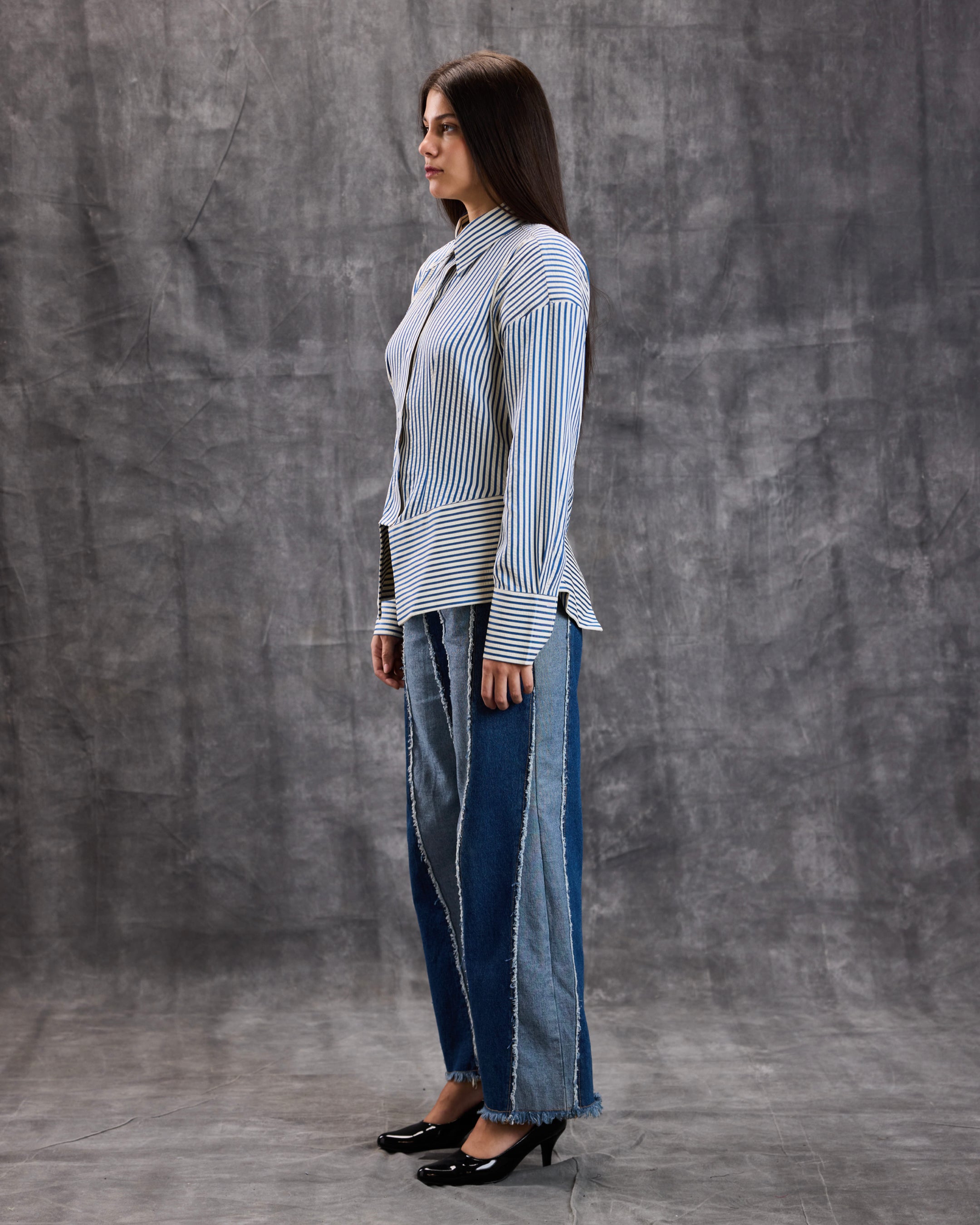 Structured stripes shirt