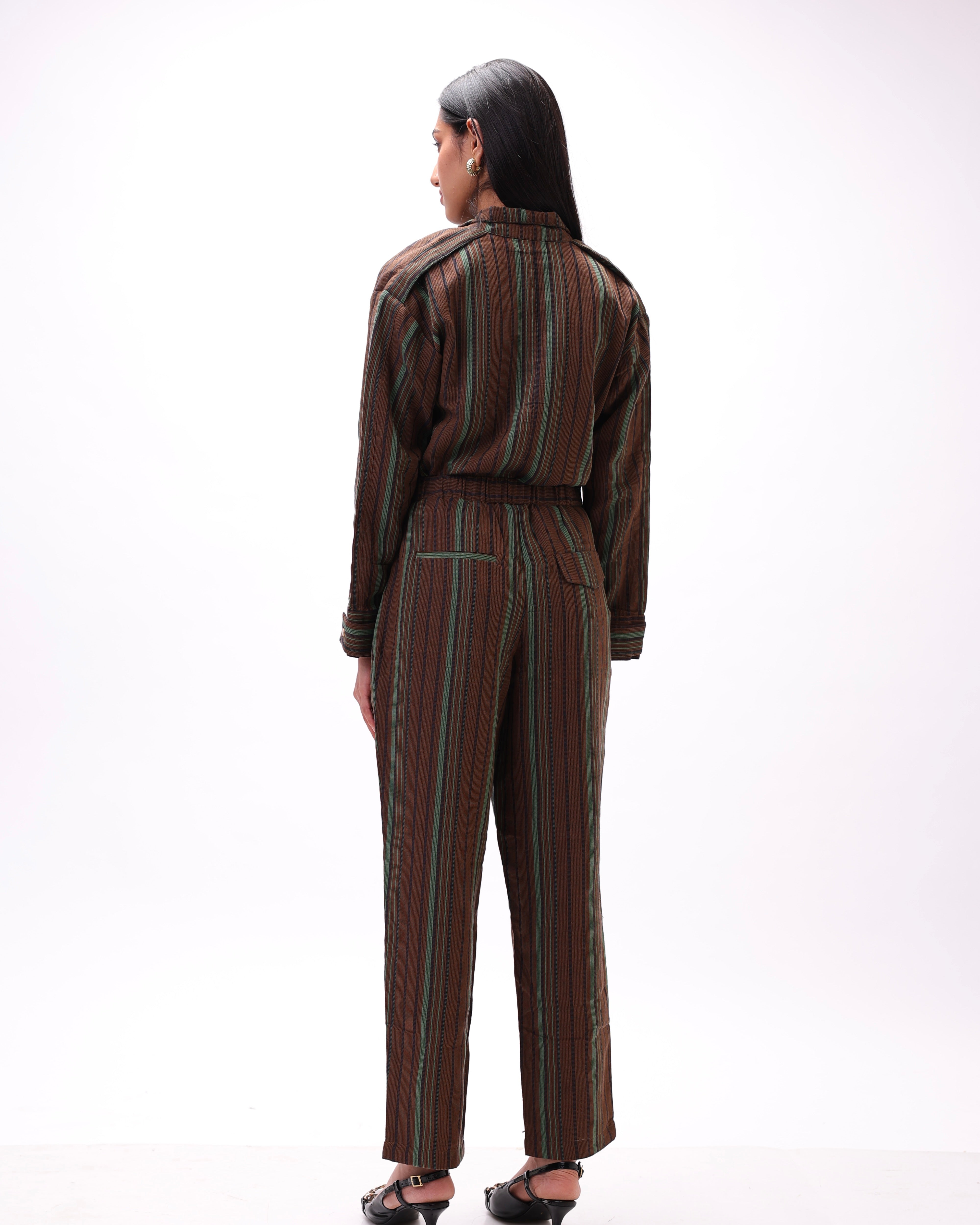 Green Pinstripe Pant