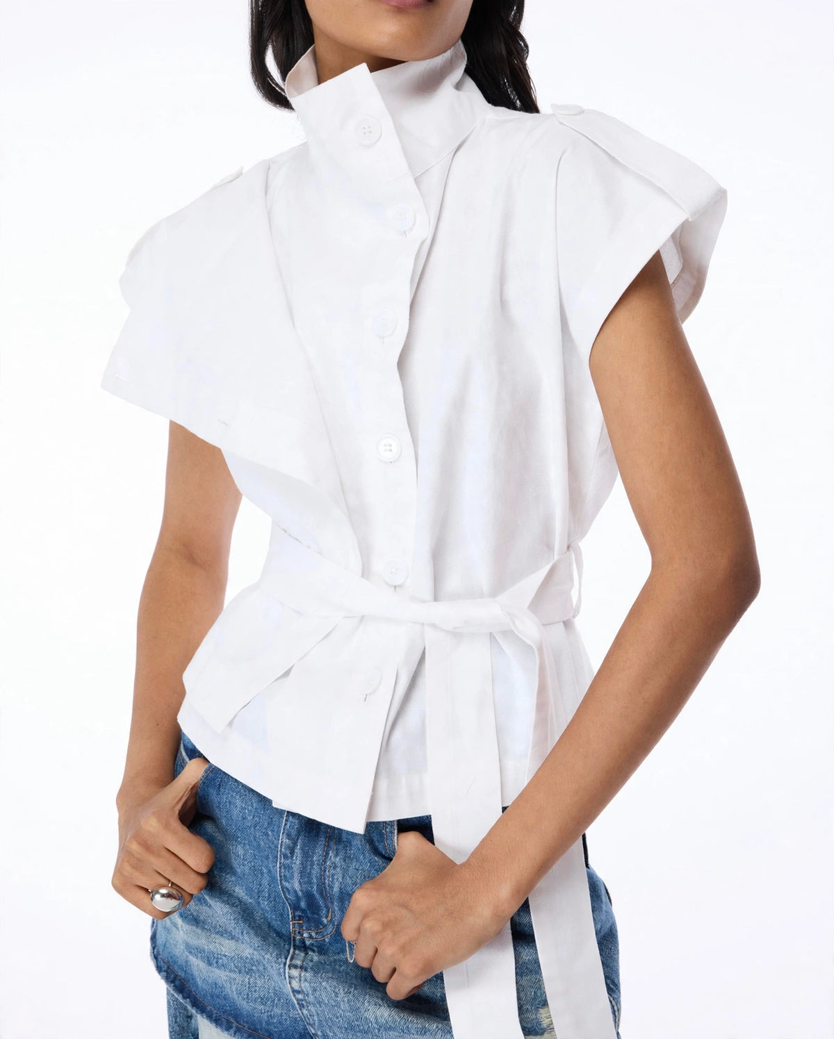 Belted Sculpt Vest