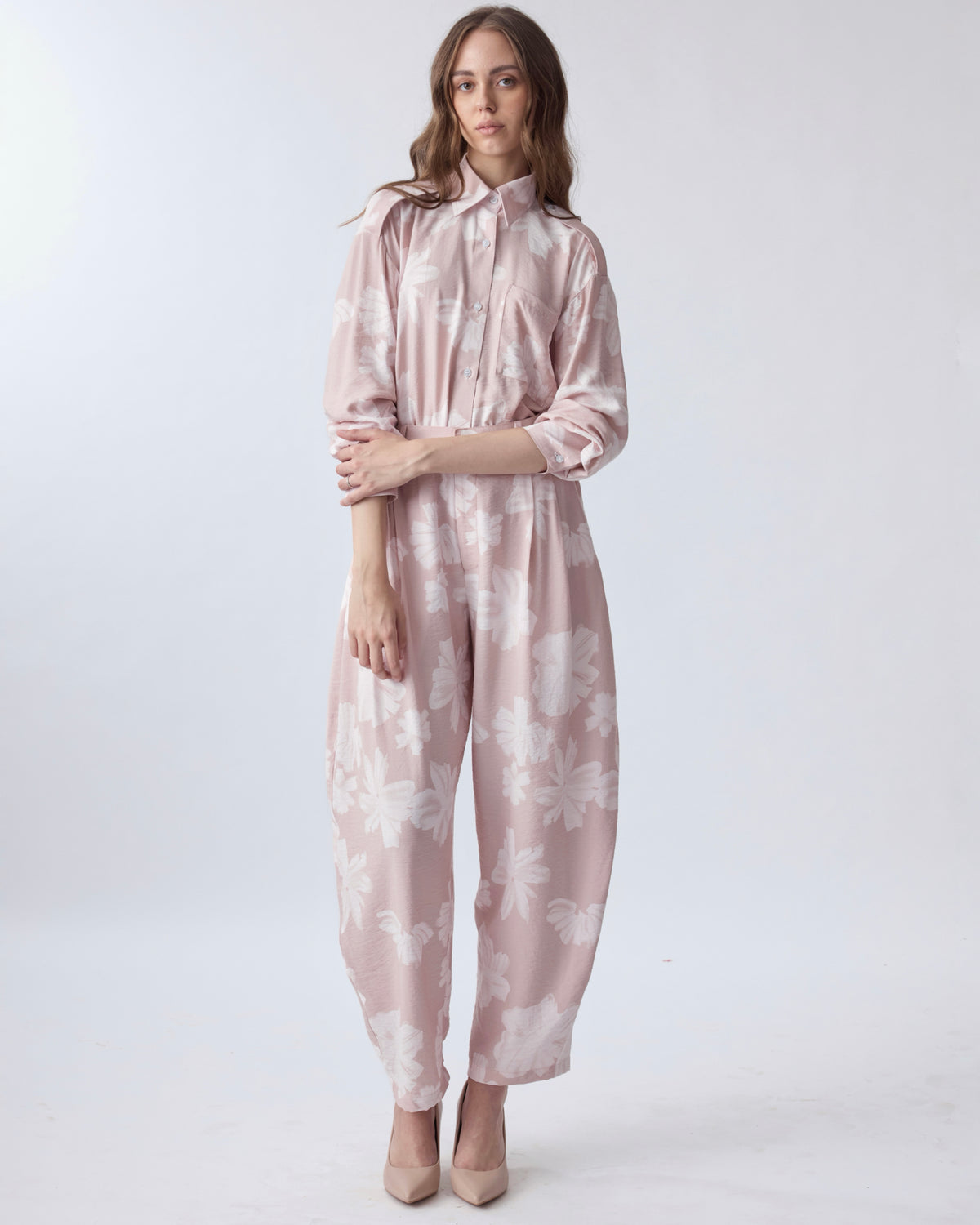 BLUSH BLOOM UTILITY SHIRT