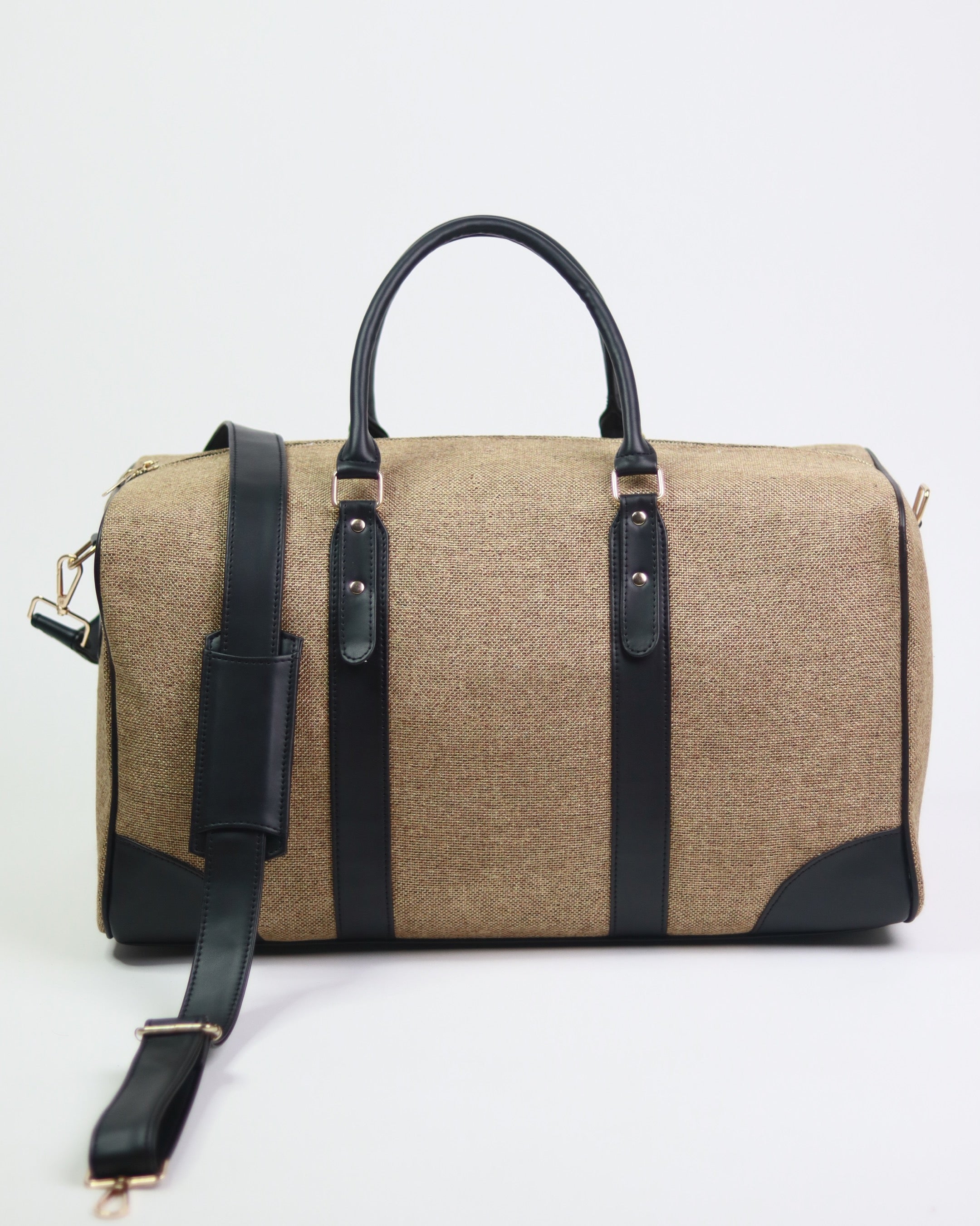 Dark Jute Duffle Bag
