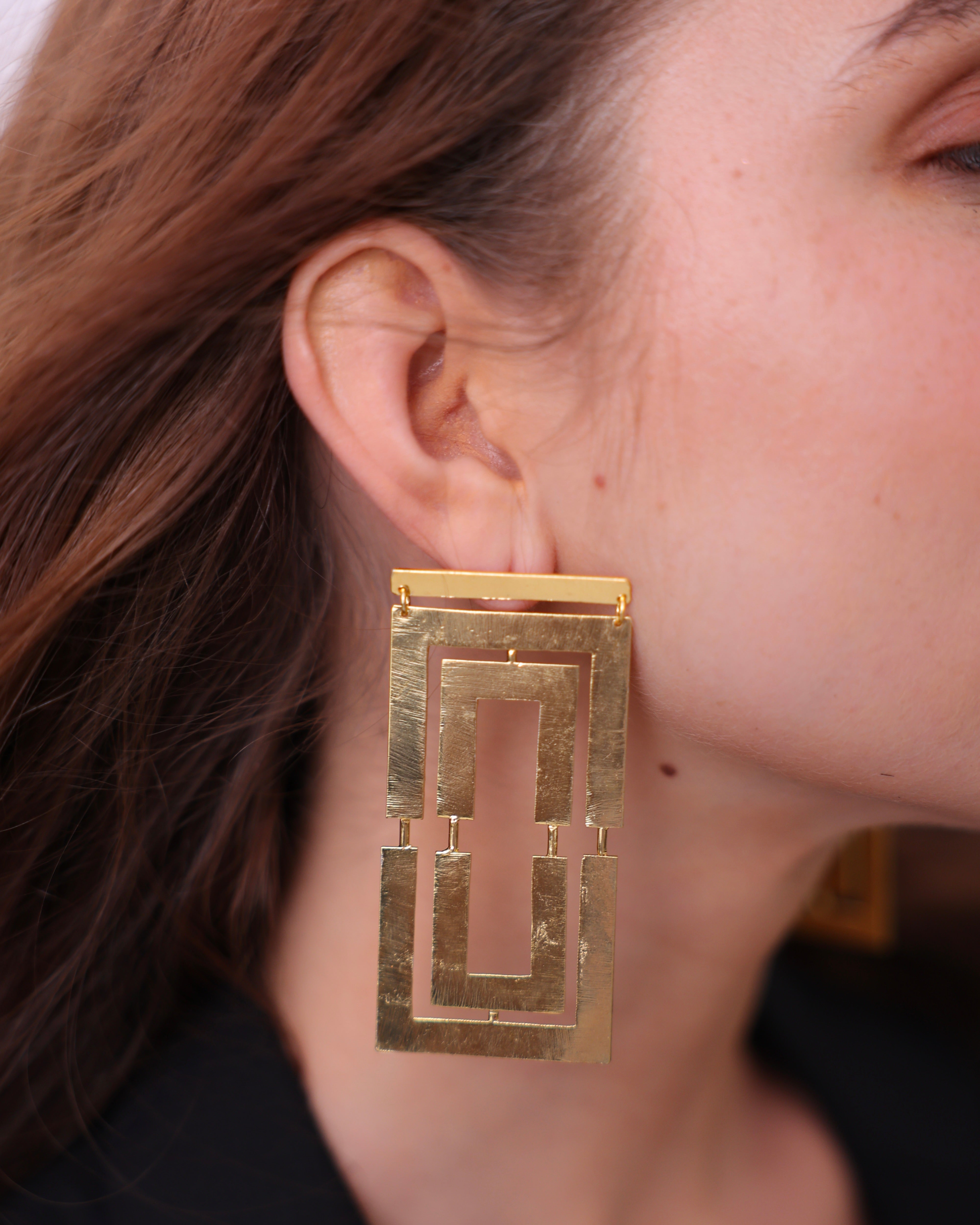 Art Deco Maze Earrings