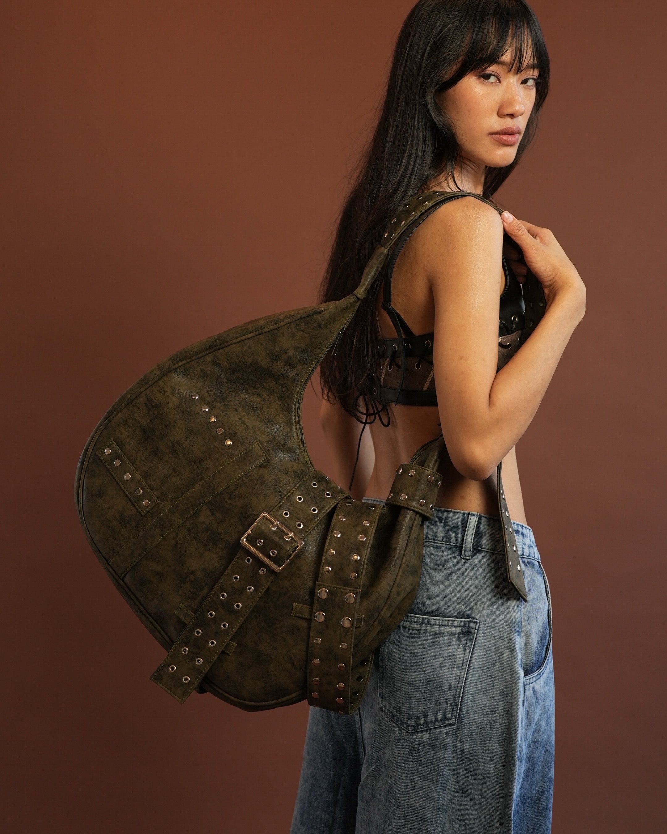 Rivet Hobo Bag