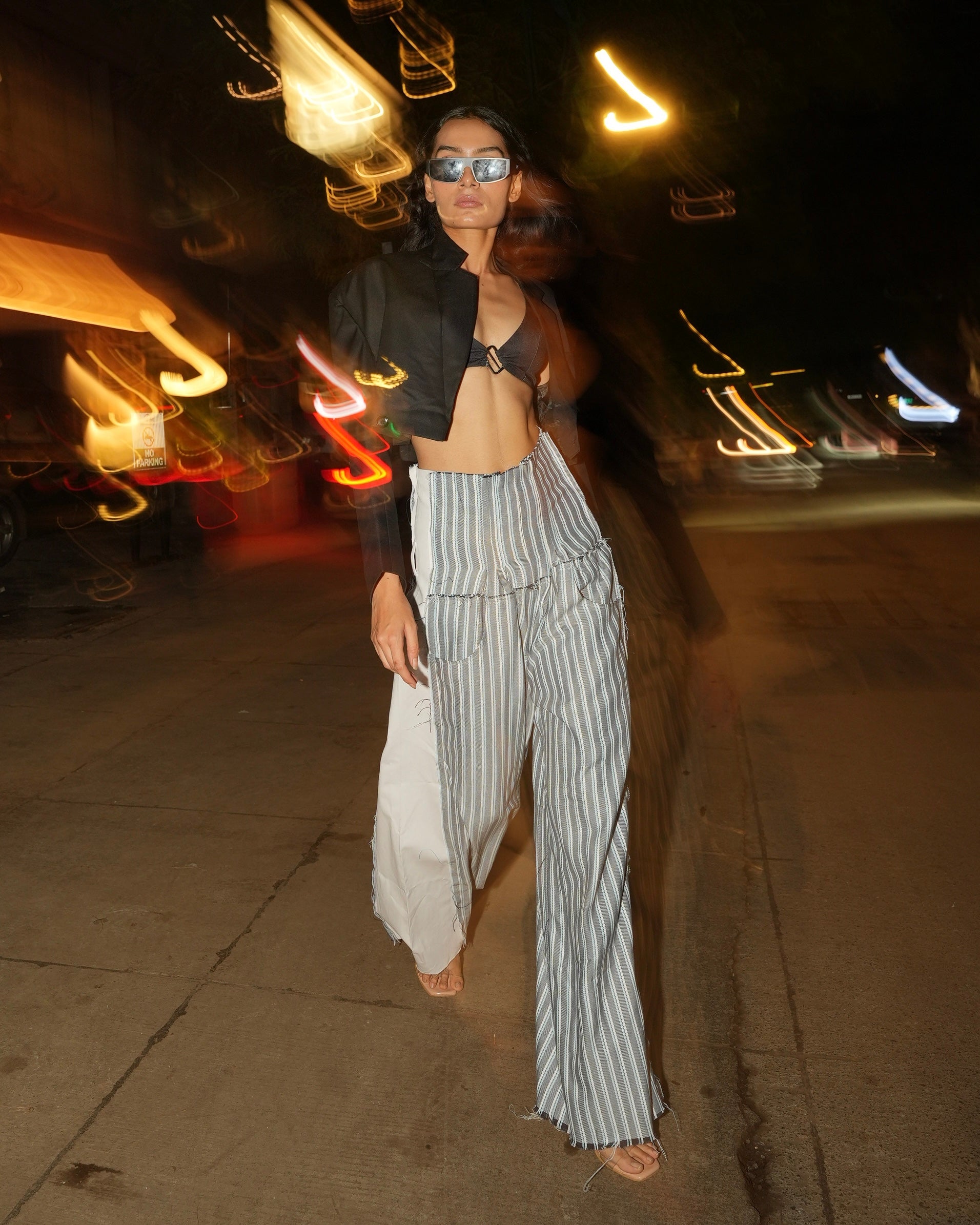Linea Pinstripe Corset Pants