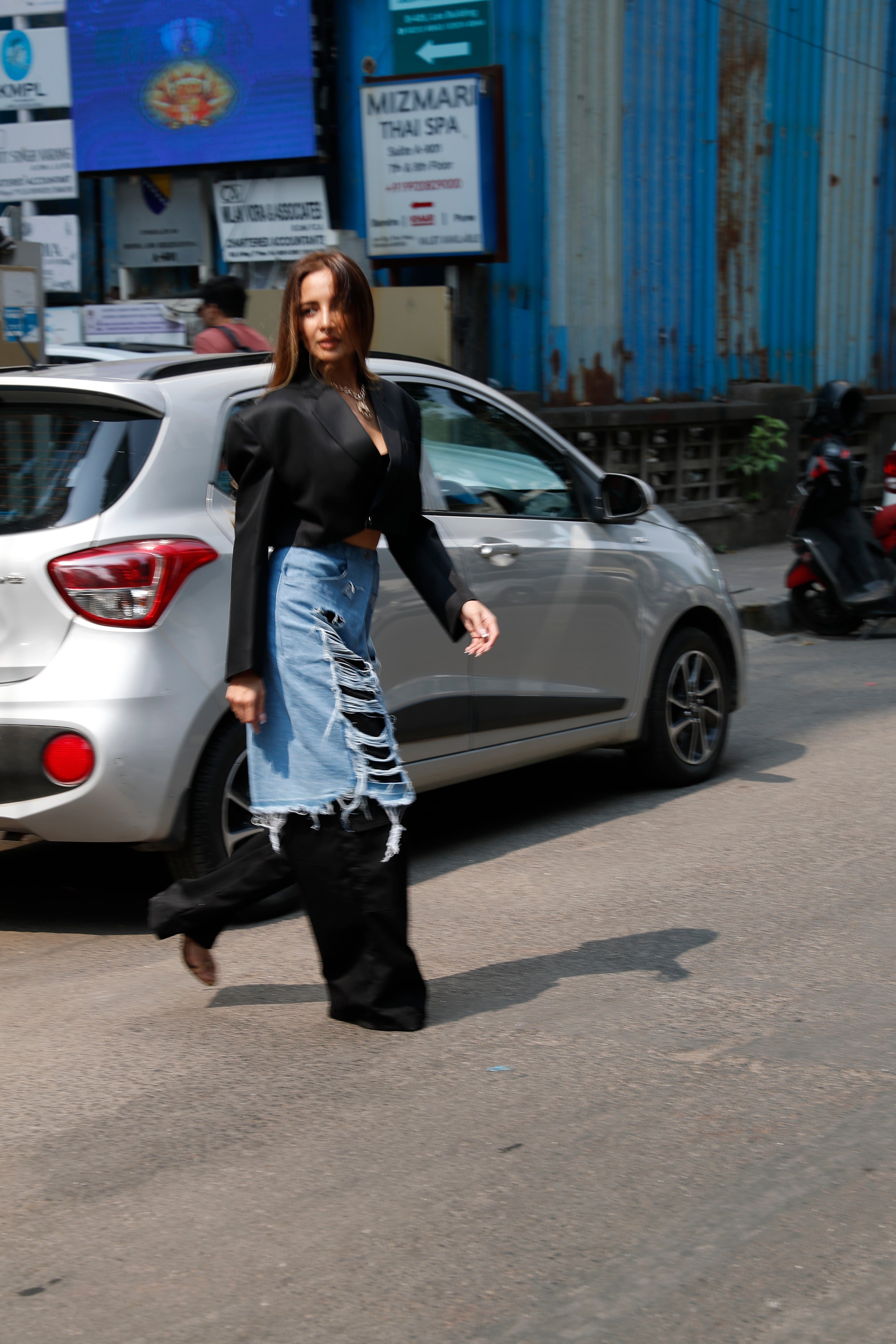 Xia Frayed Denim