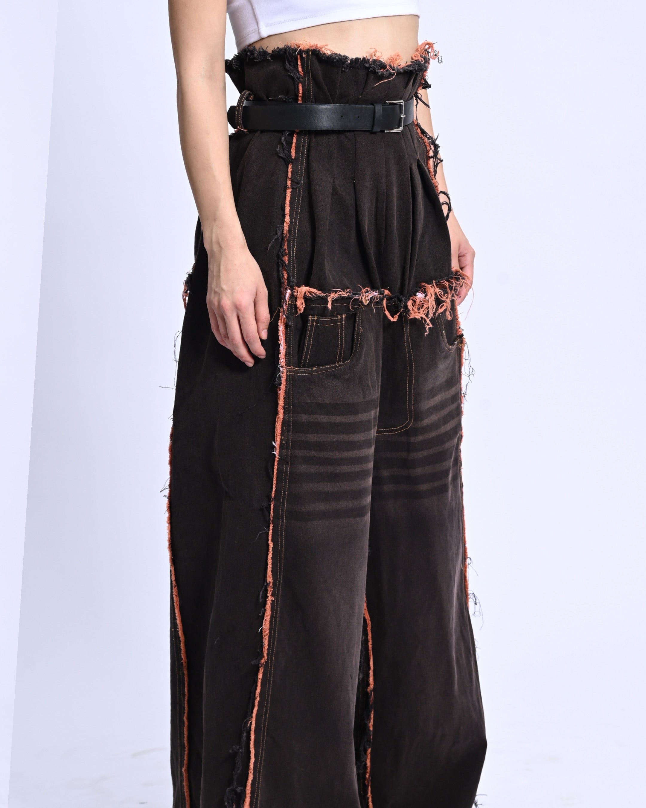 Georgie ombré brown Corset Denim