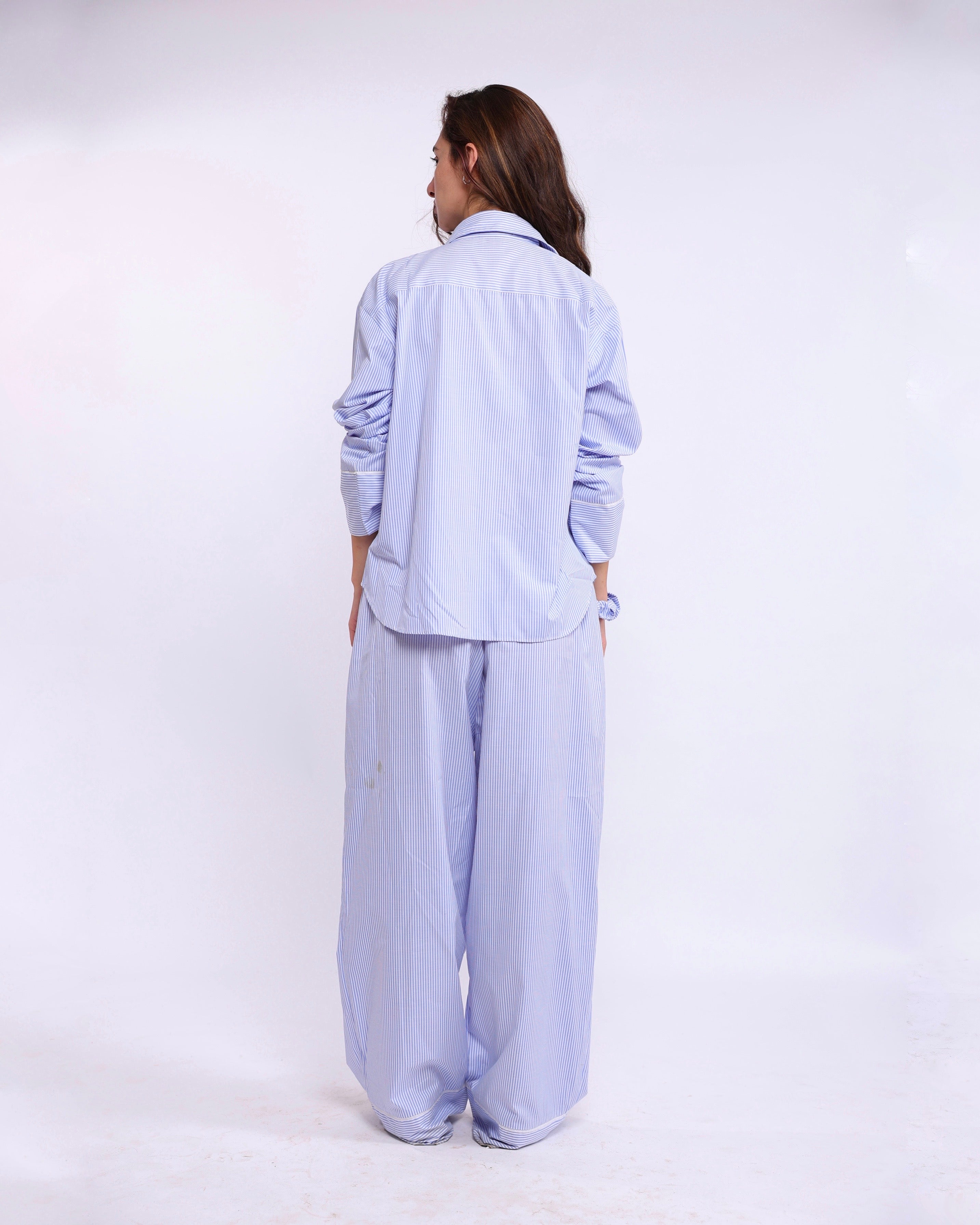 Everly Pinstripe Nightsuit (Blue)