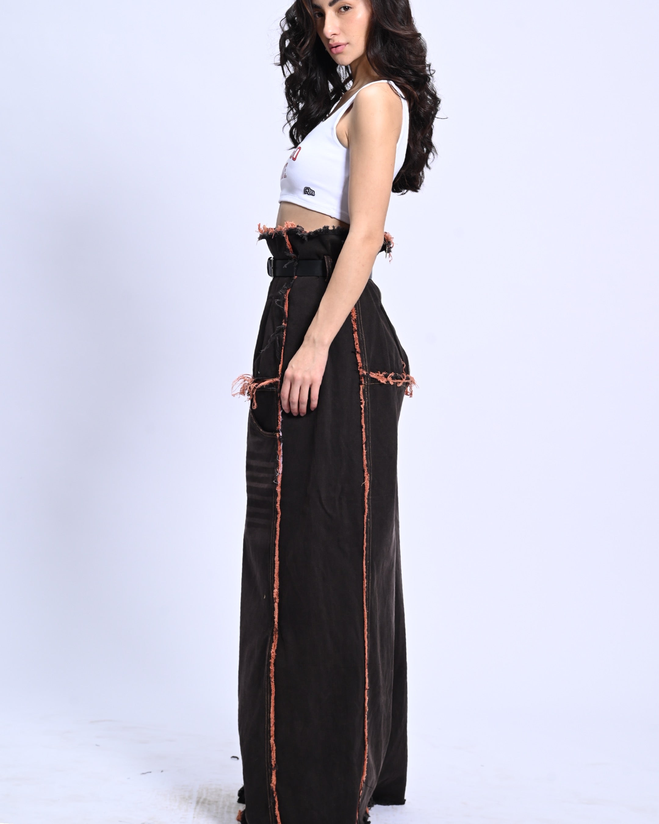 Georgie ombré brown Corset Denim