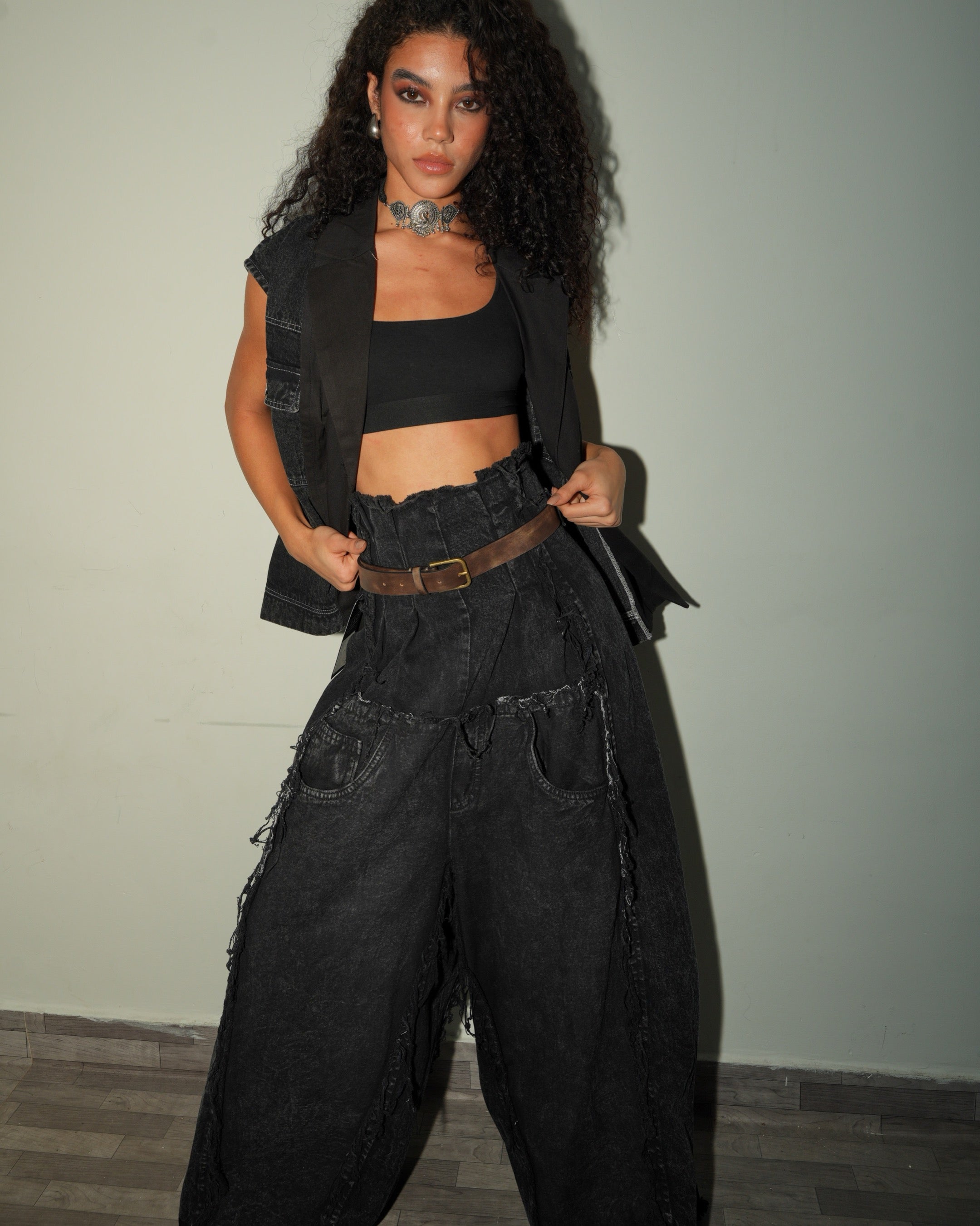 【in a row】Denim corset leg warmers gifteabox - Hip & Chic, unique denim corset skirt banding