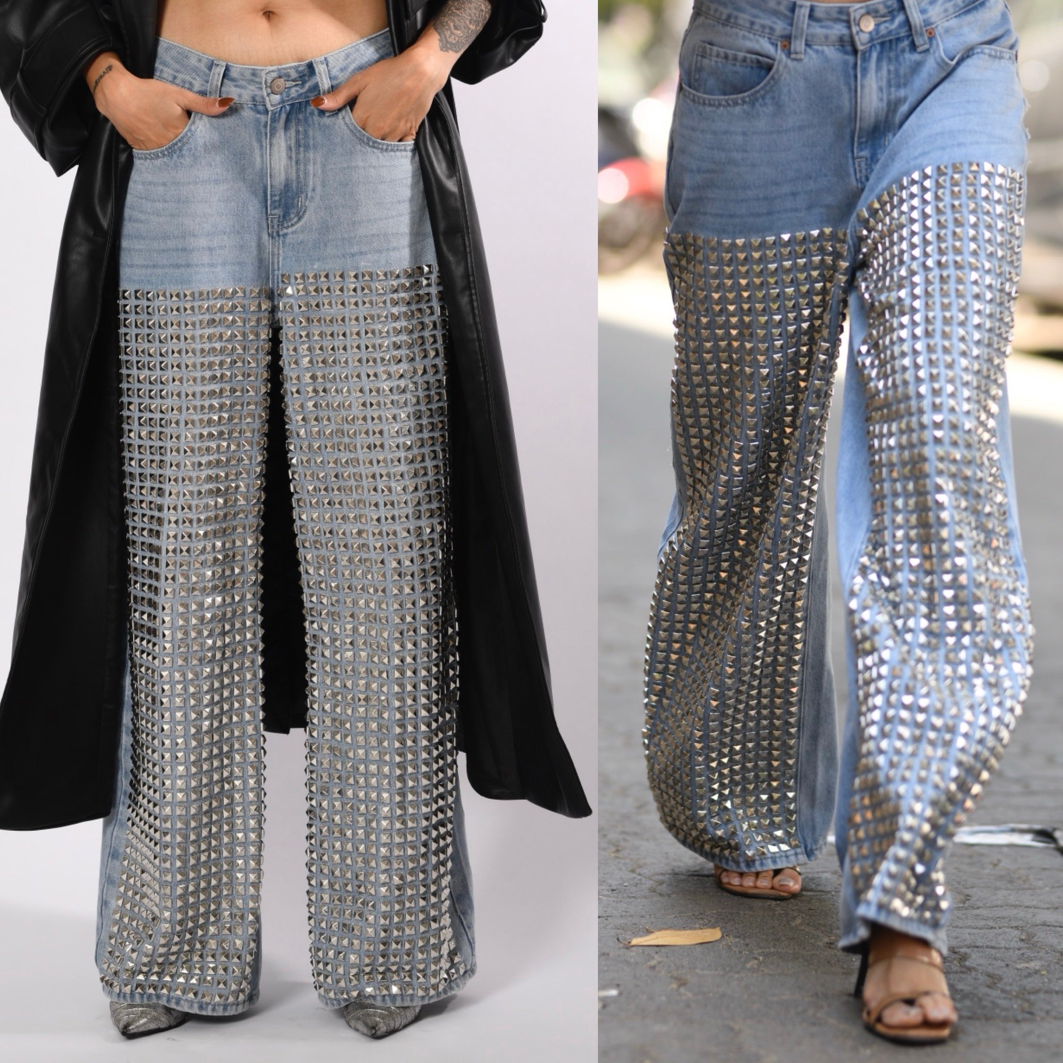 Boyfriend Studded Jeans