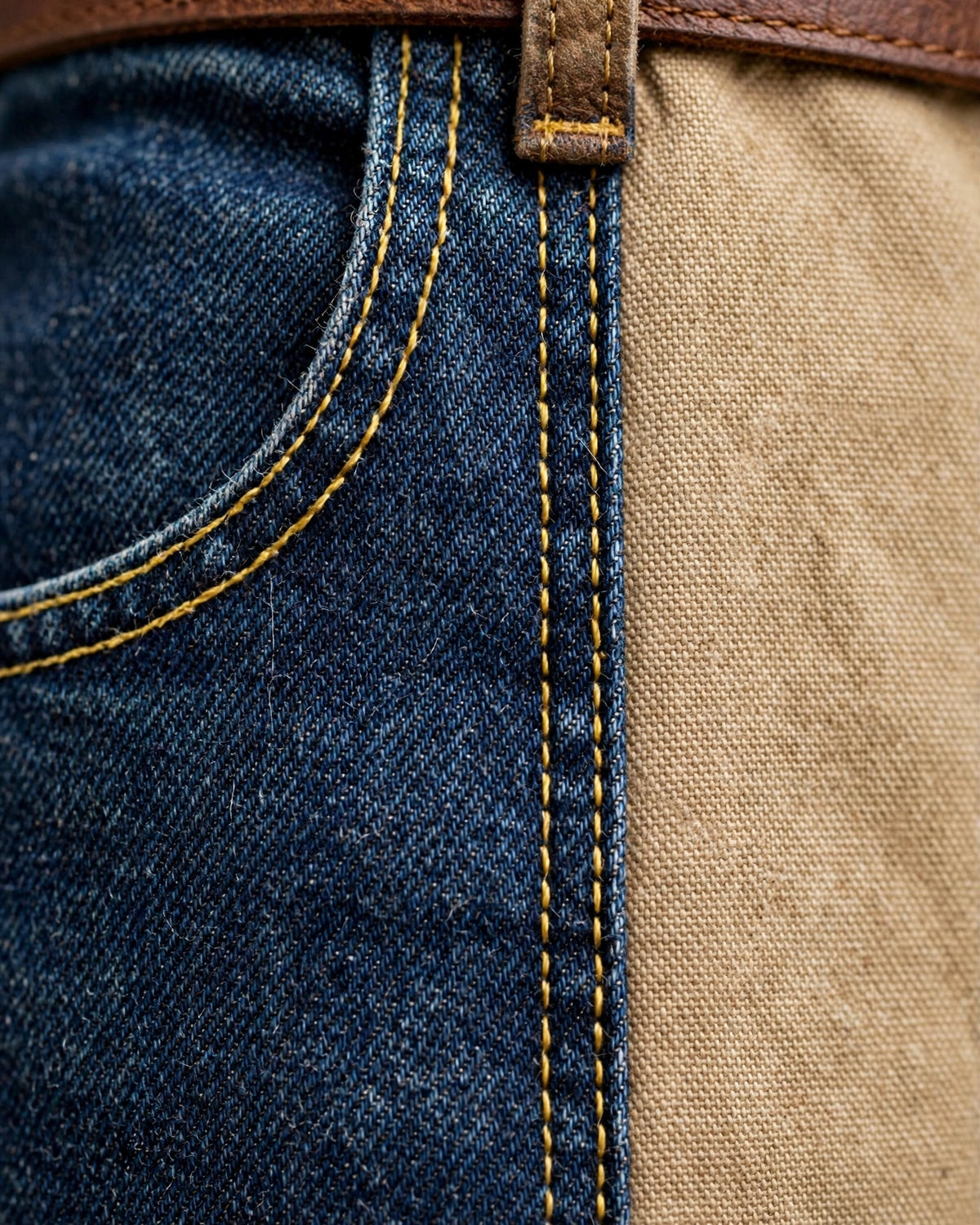 Recycled Wide-Leg Panelled Jeans