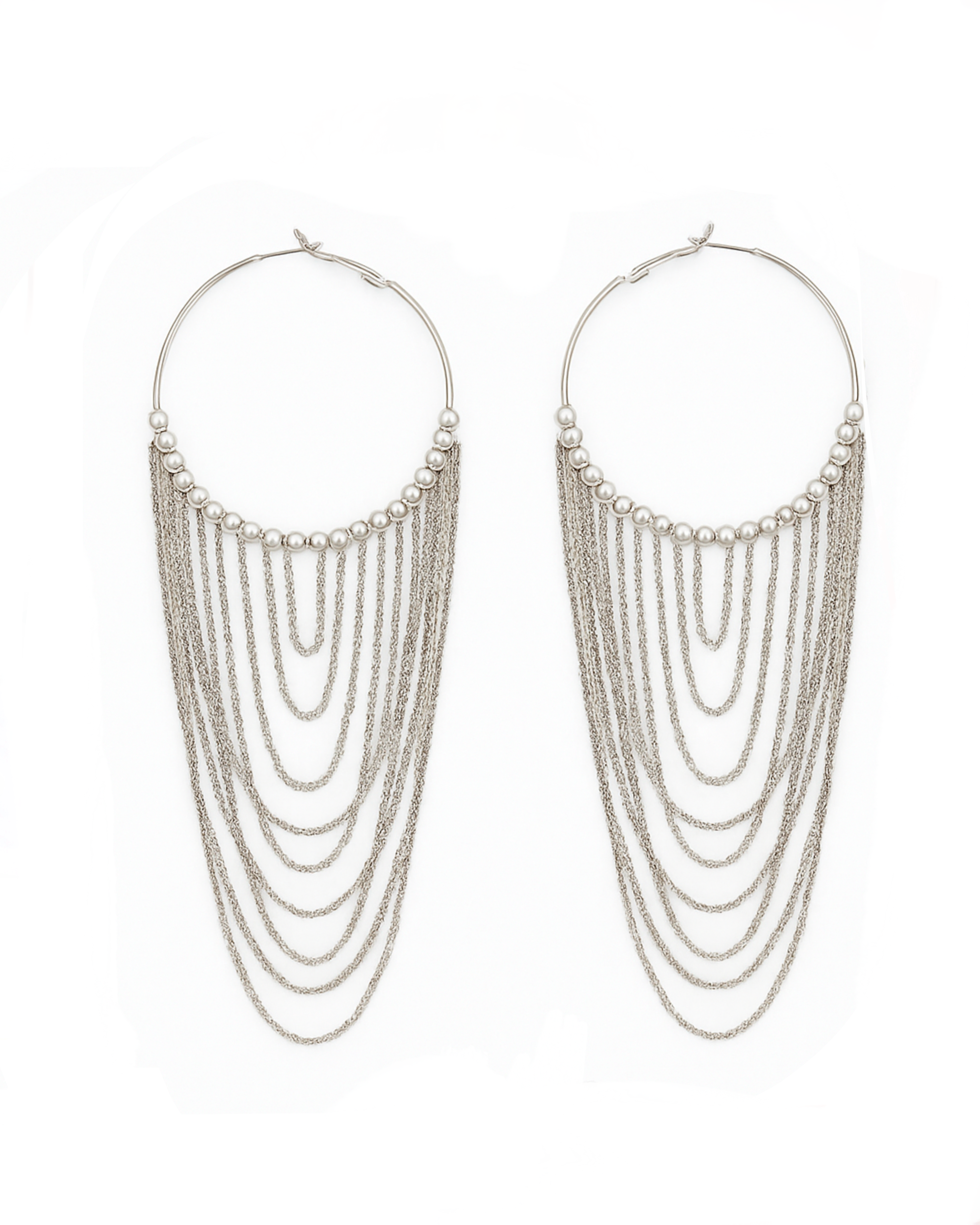 Silver Fringe Earrings