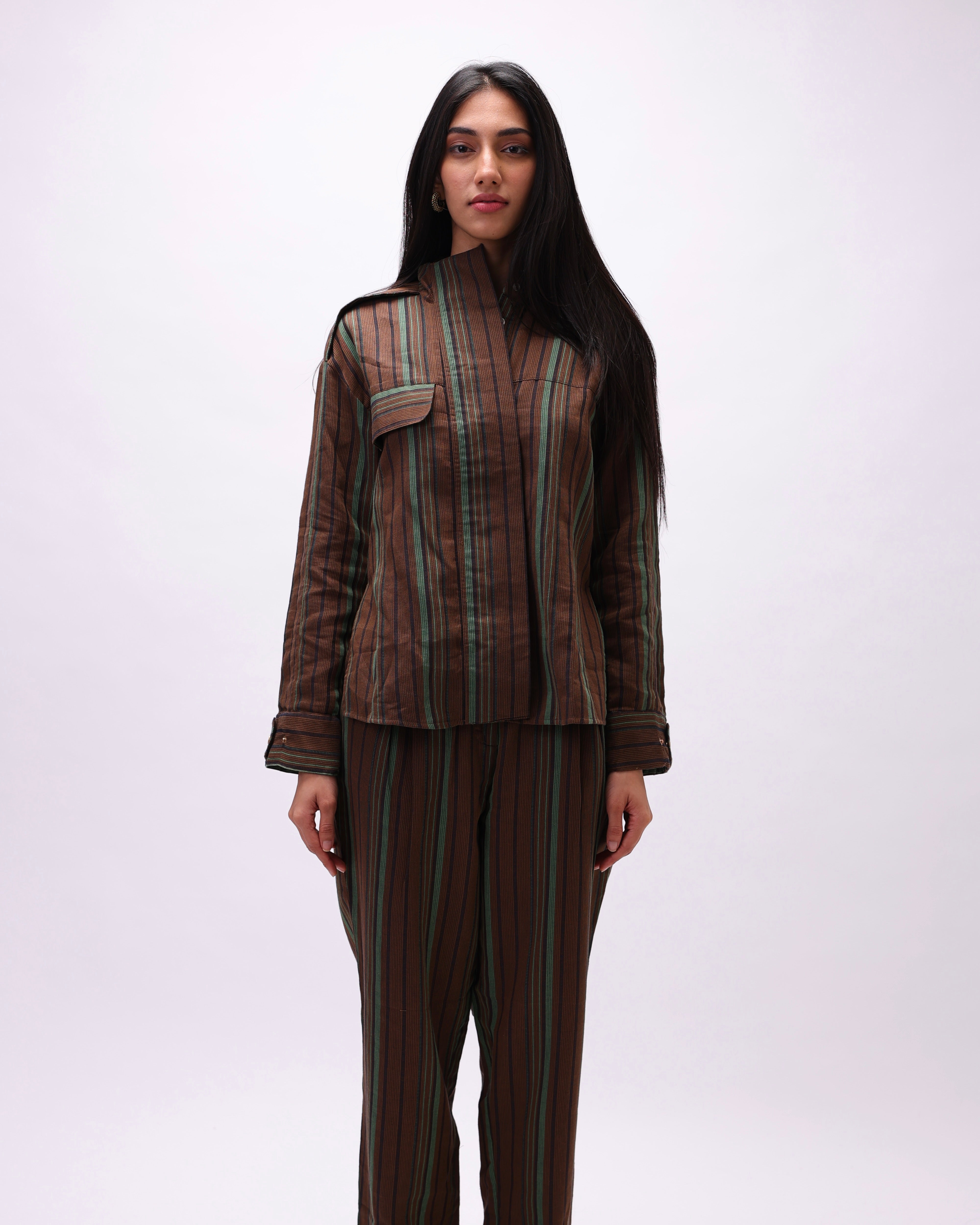 Green Pinstripe Pant