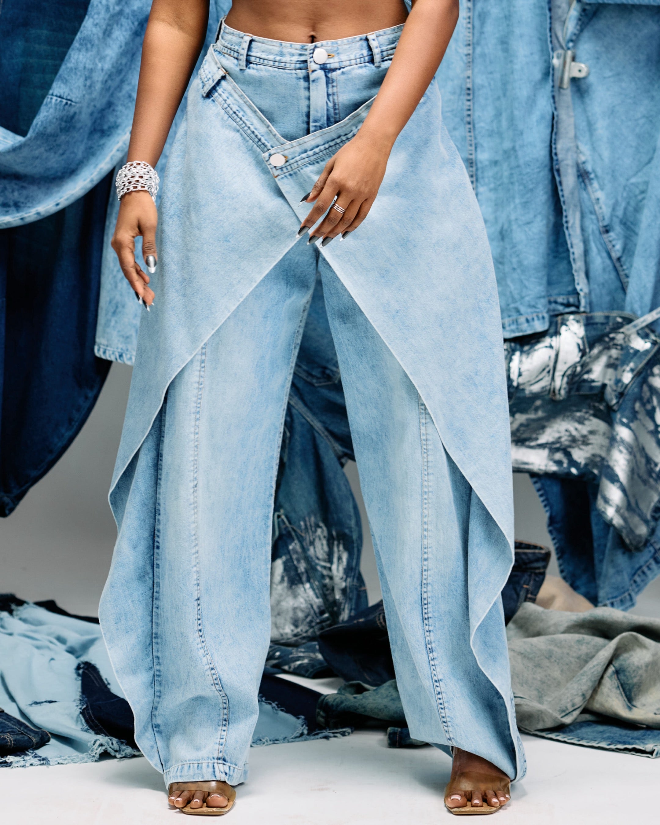 Panel Wide Leg jeans