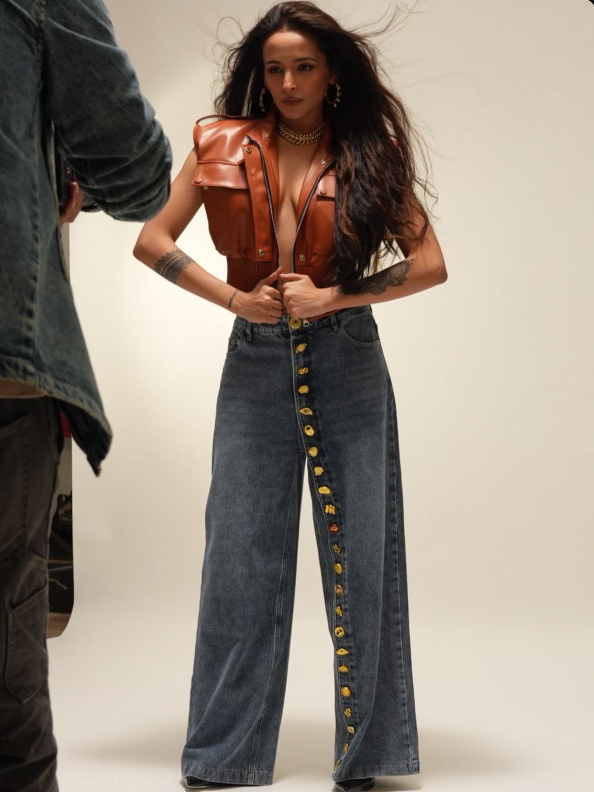 Leather Ribbed Vest