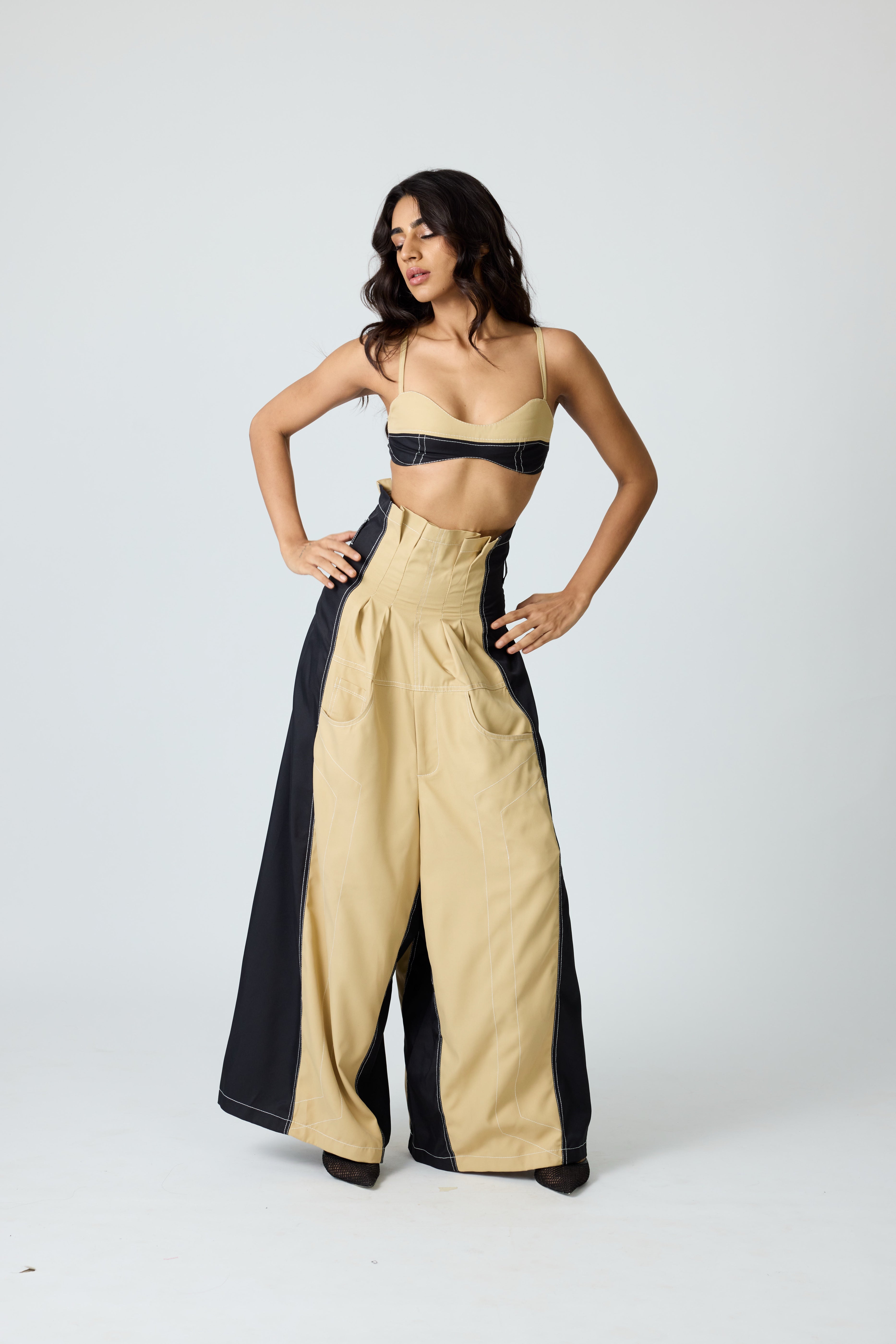 Erryn Beige Georgie Corset Denim