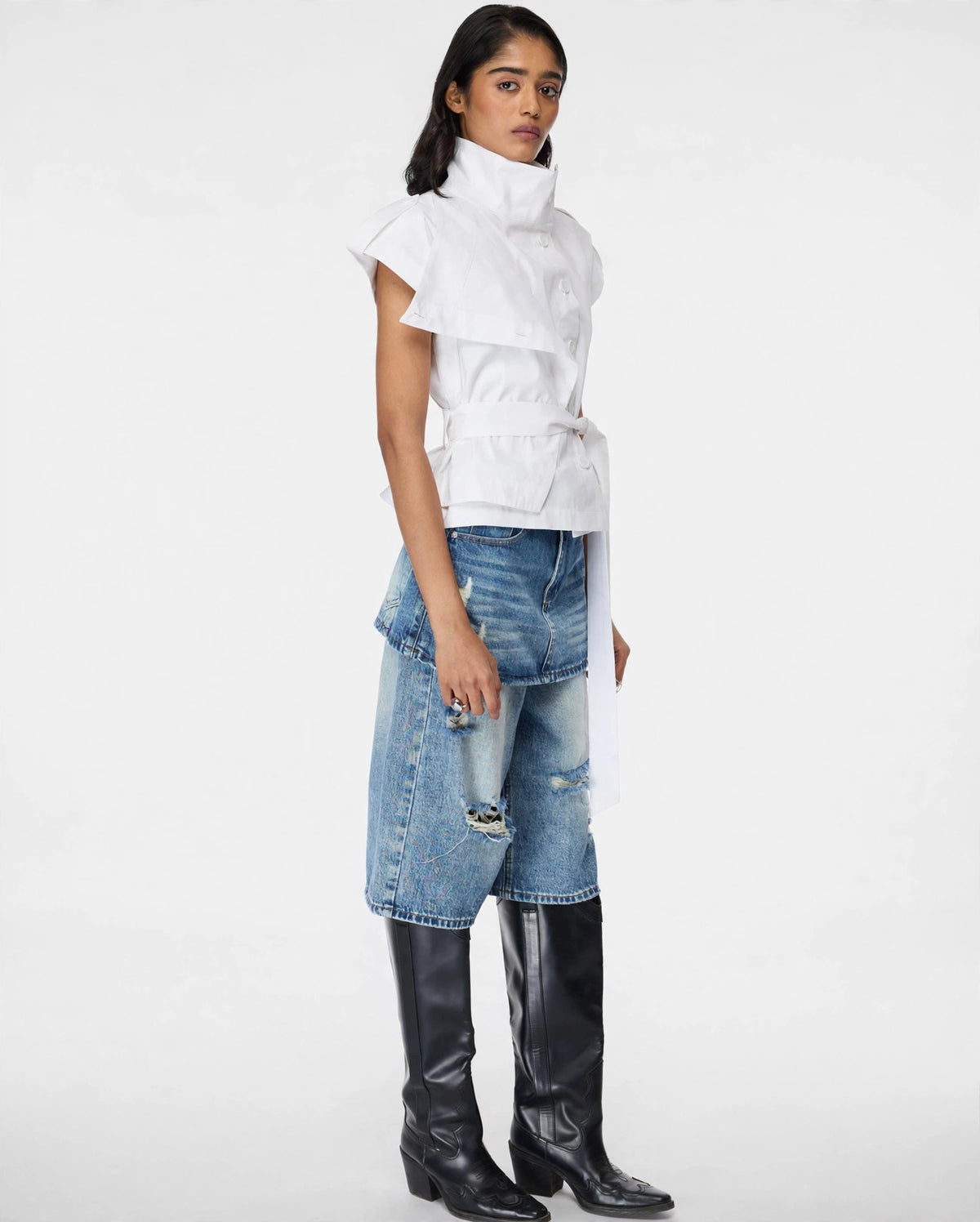Belted Sculpt Vest