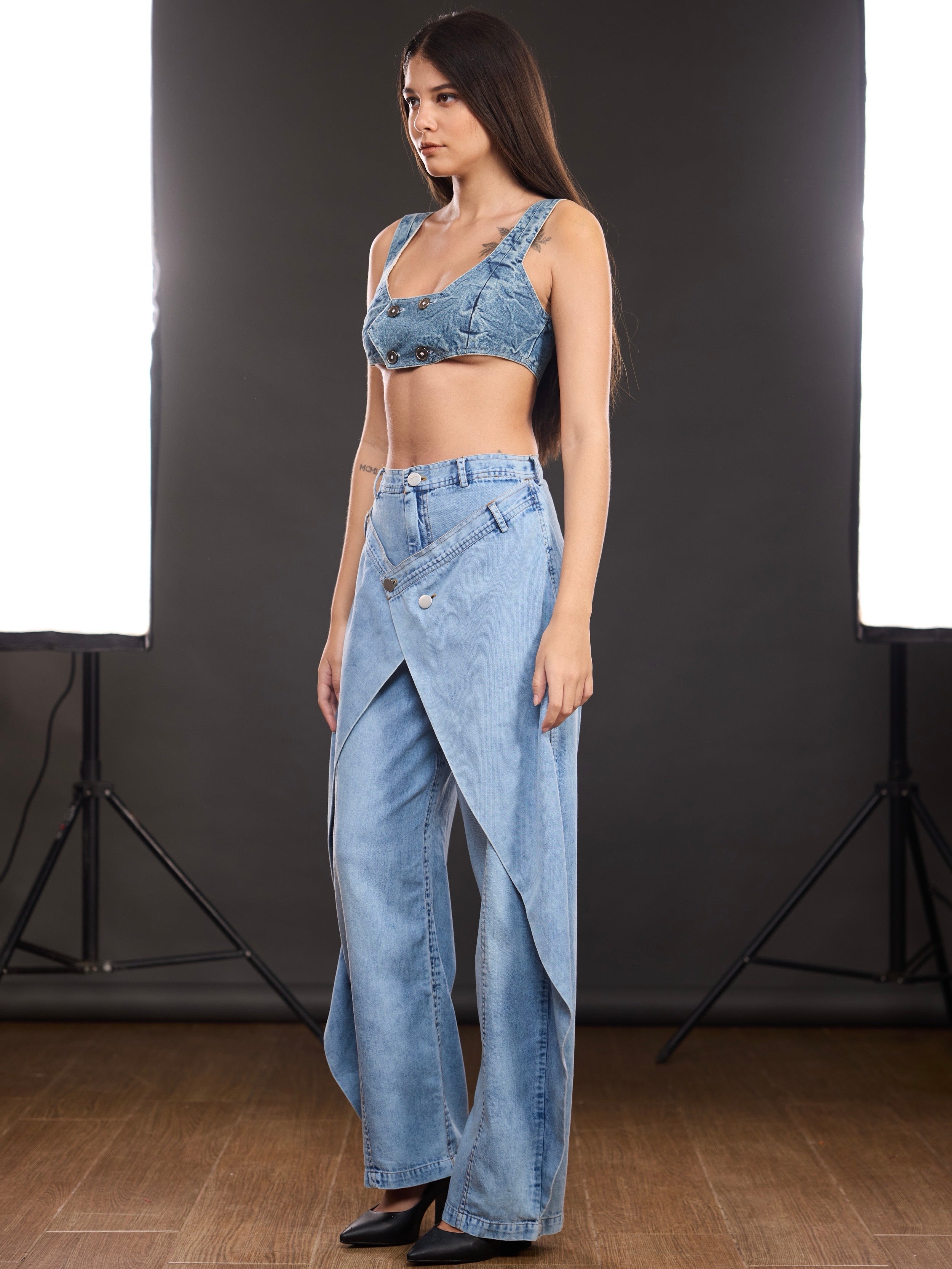 Panel Wide Leg jeans
