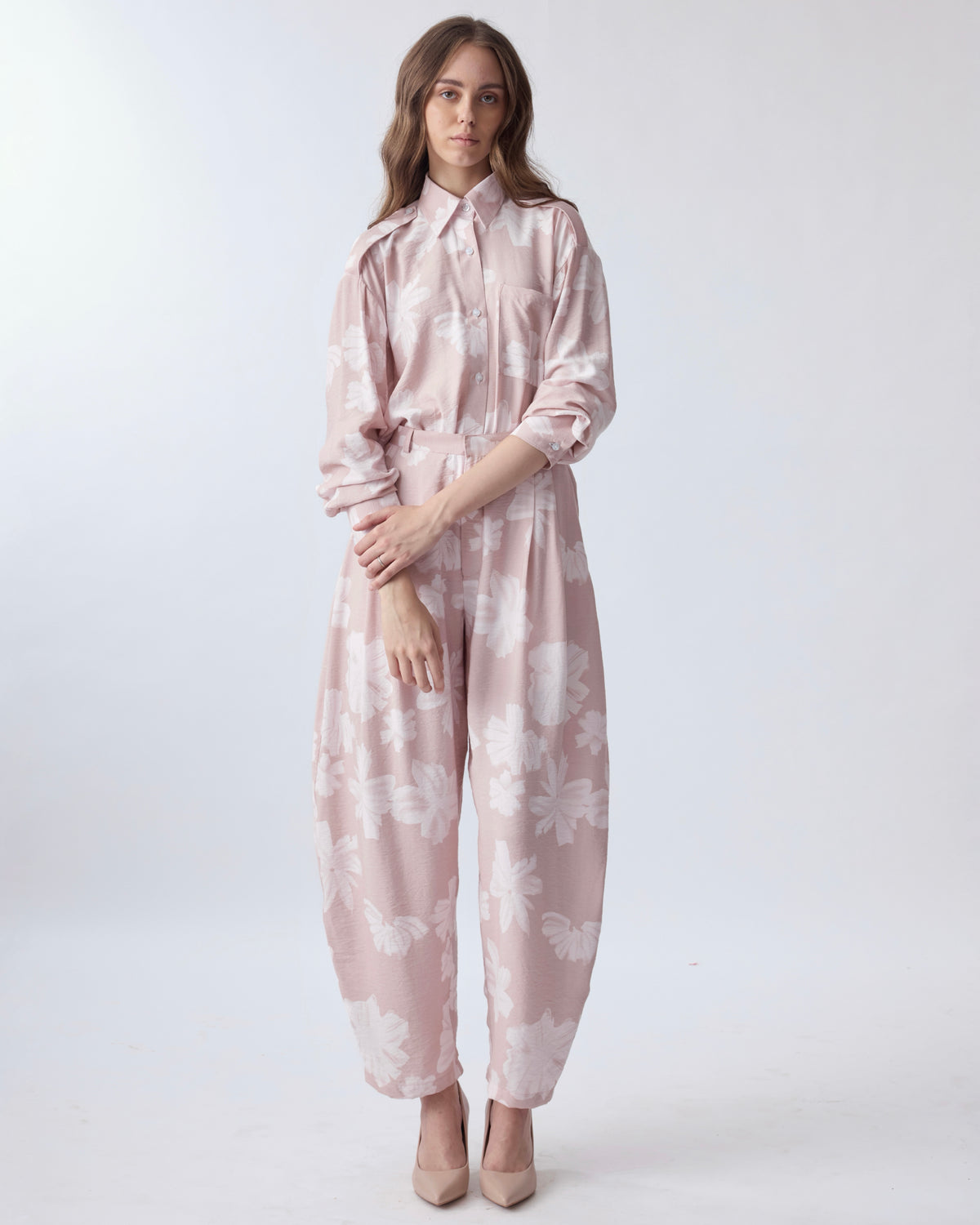BLUSH BLOOM BARREL PANT
