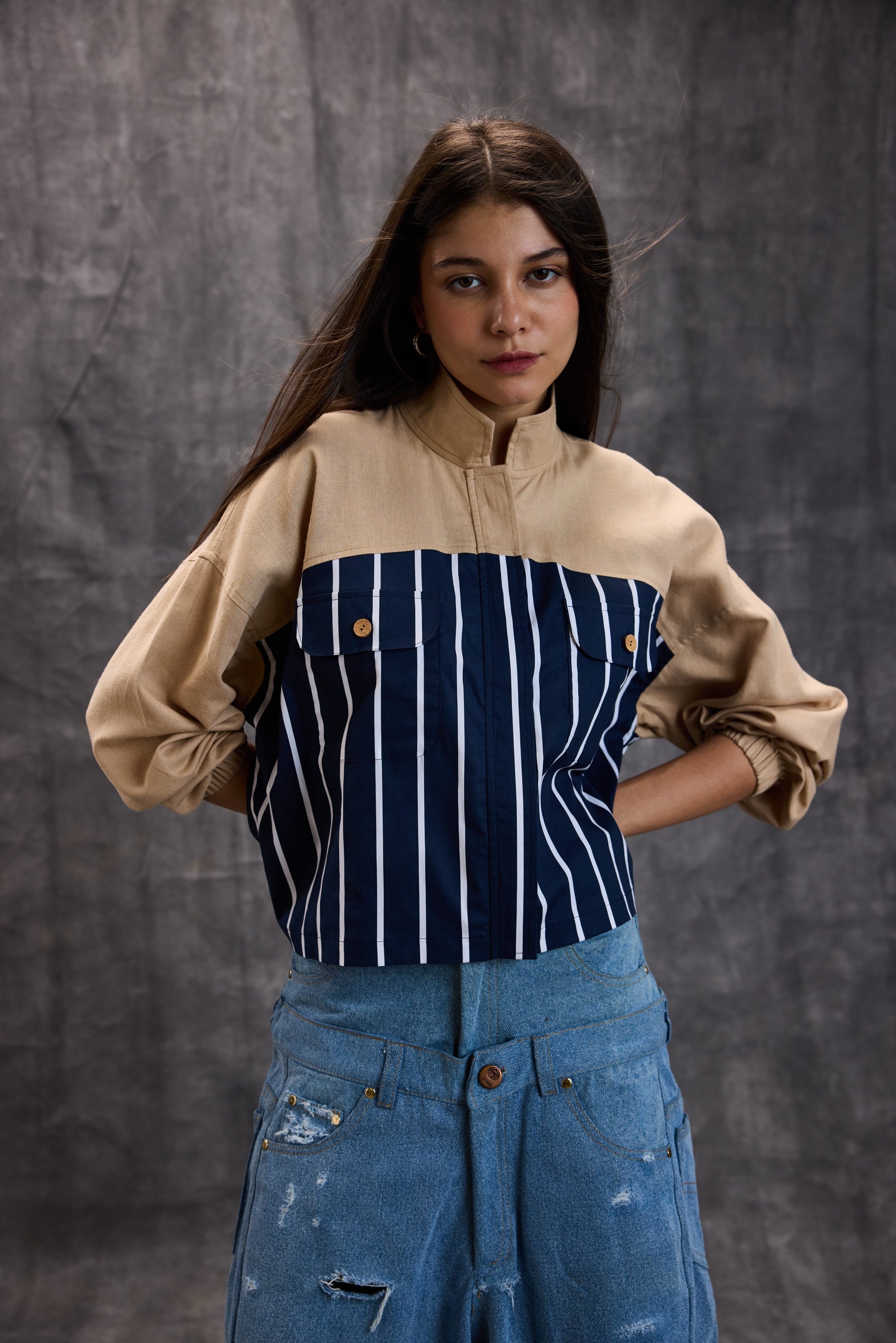 Harbor Stripe Utility Shirt