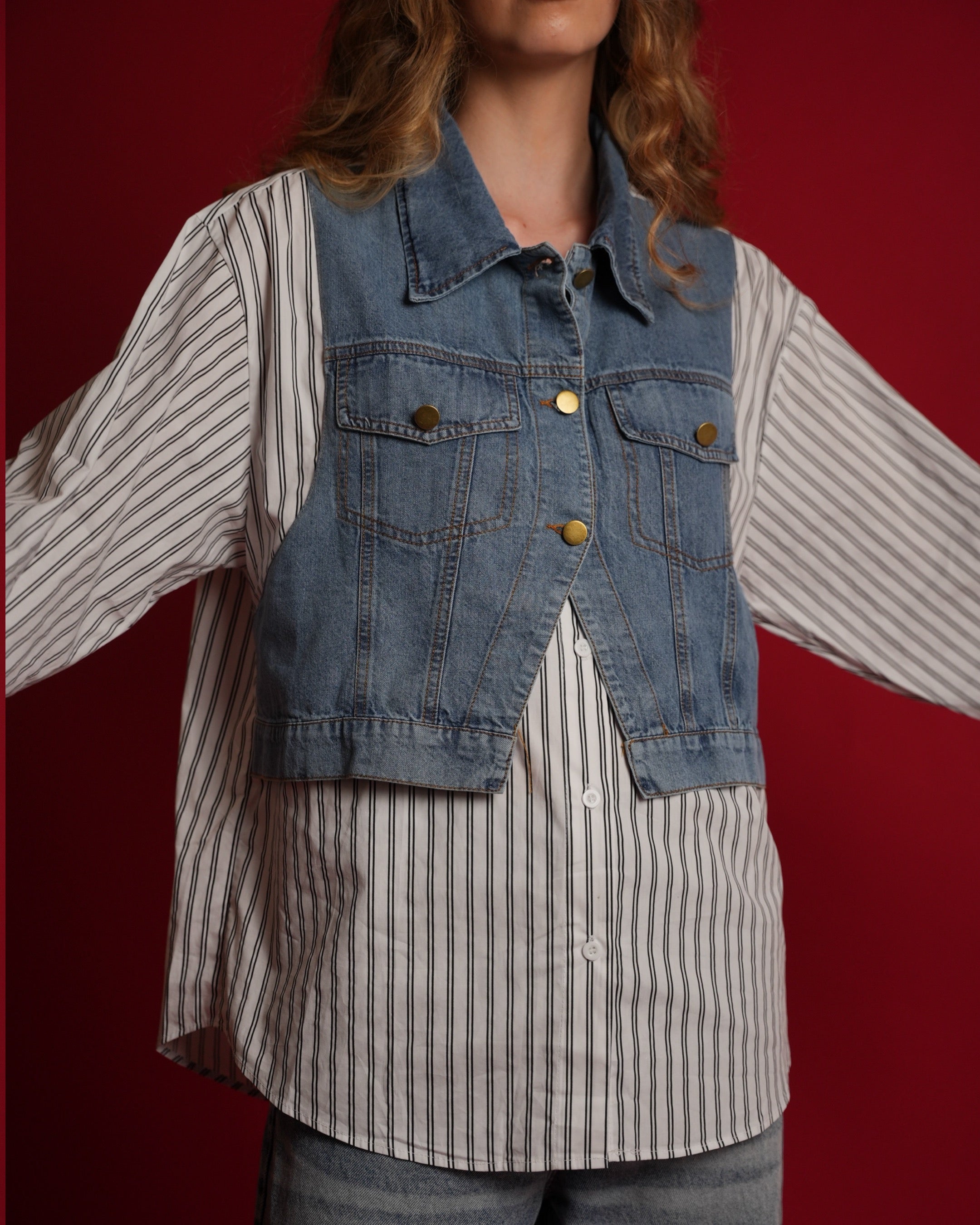 White Pinstripe Shirt