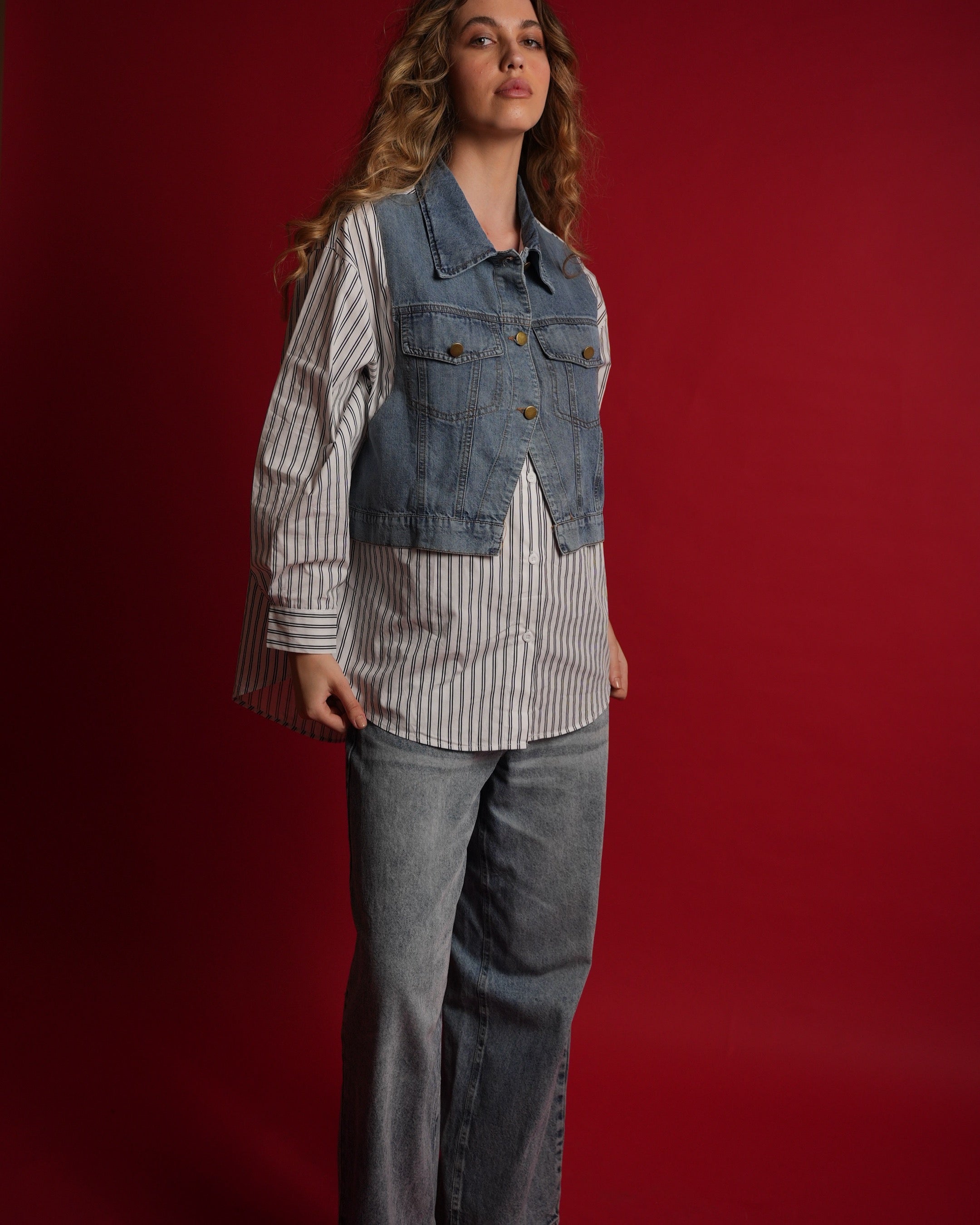 White Pinstripe Shirt