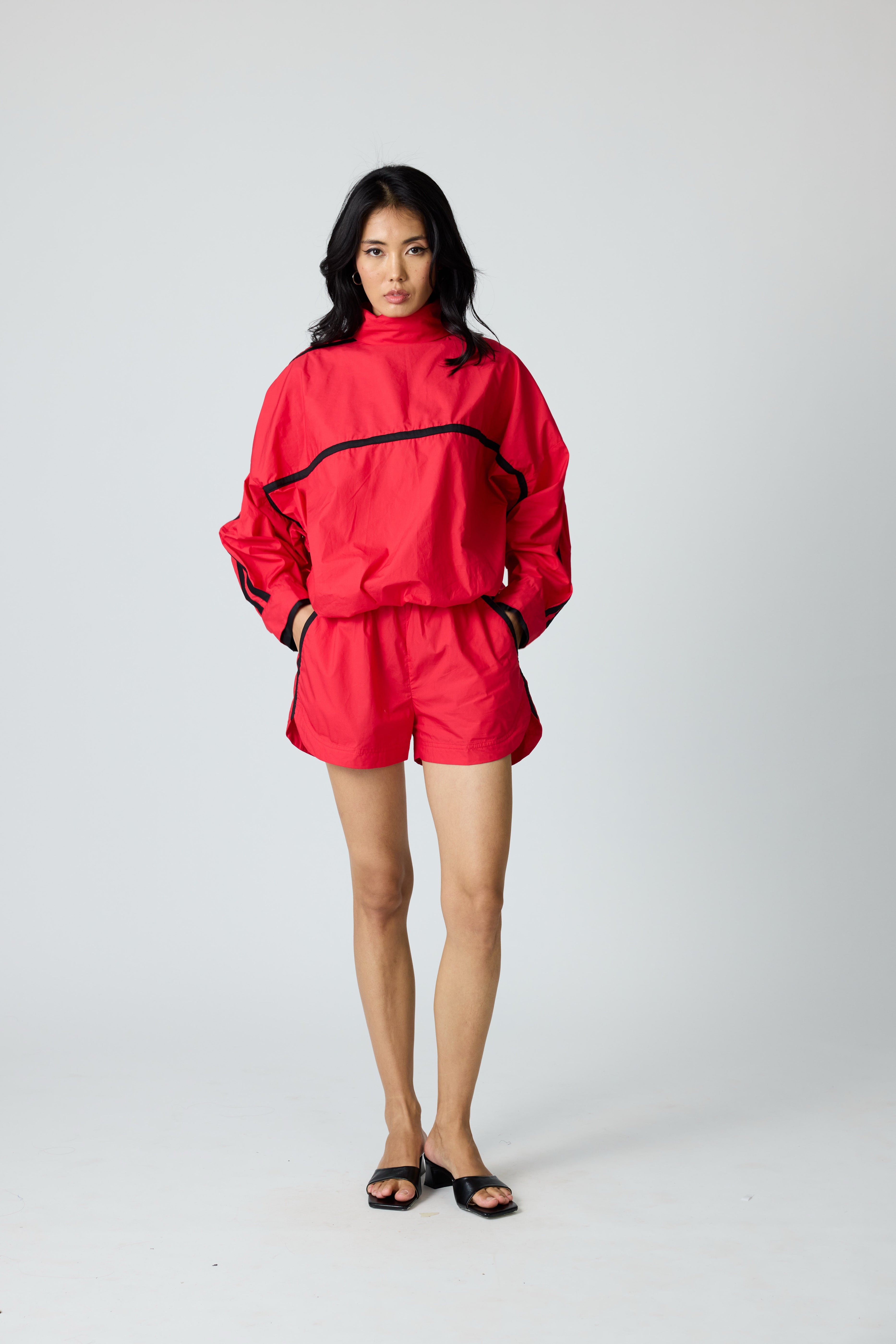 Red Block Shorts