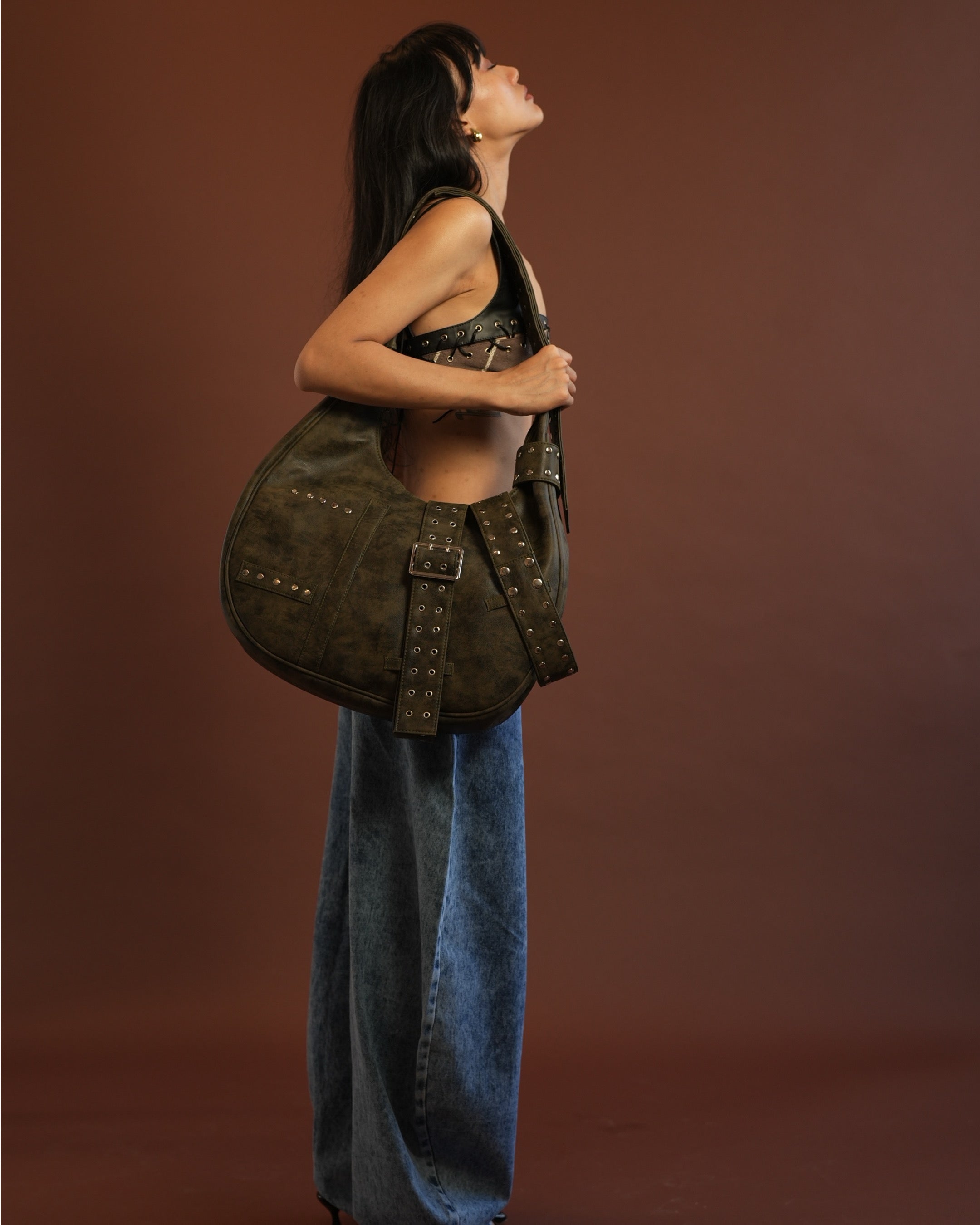Rivet Hobo Bag
