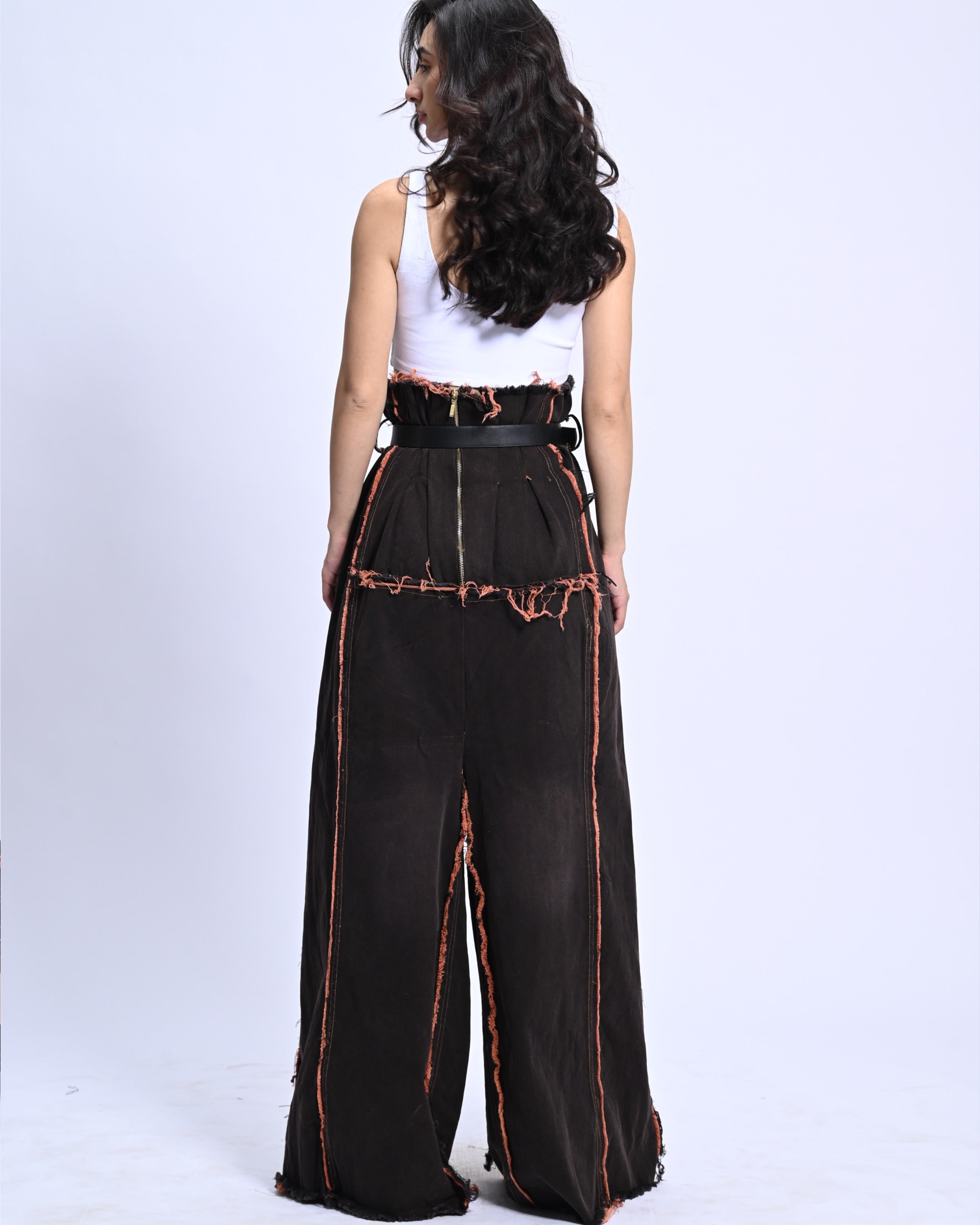 Georgie ombré brown Corset Denim