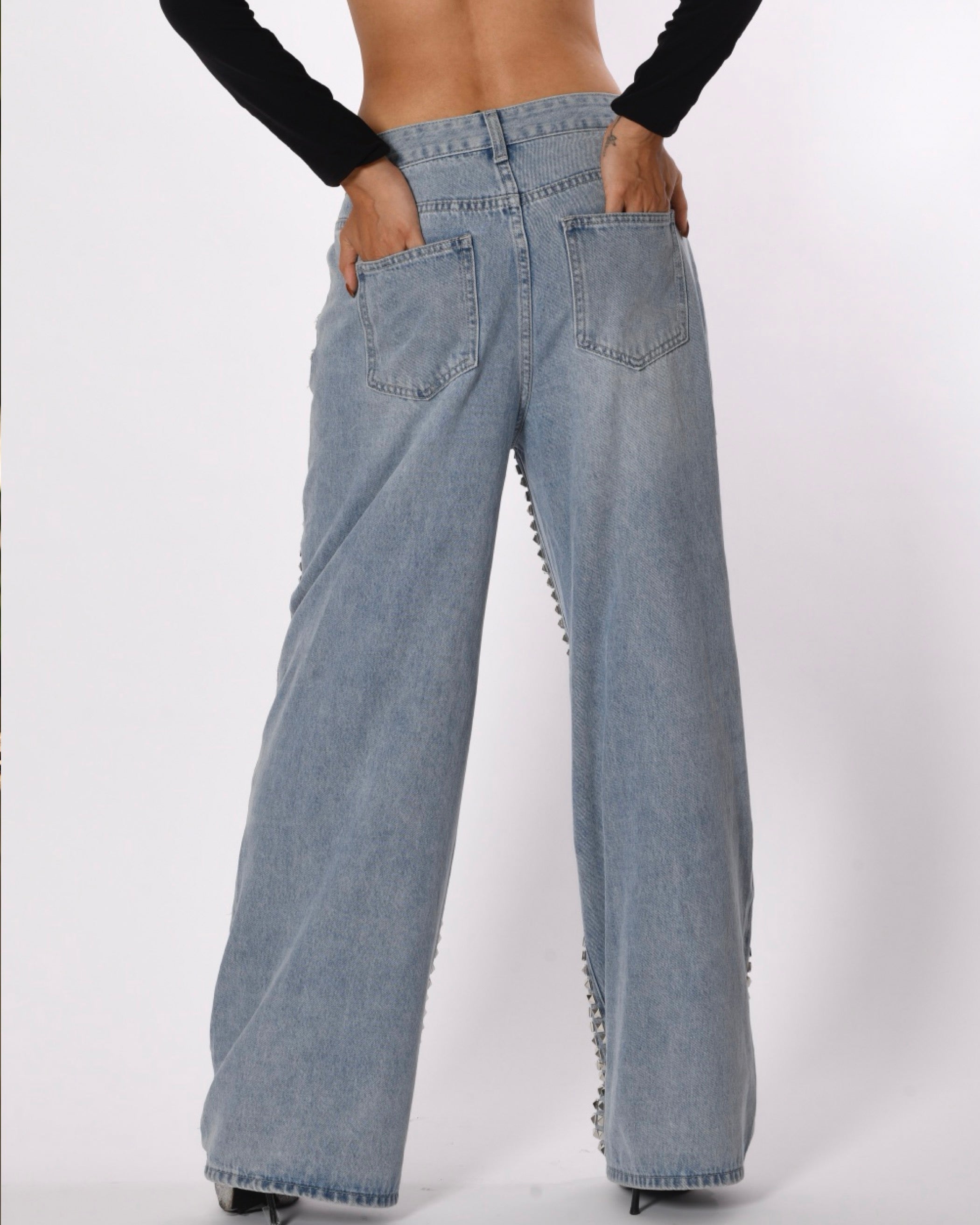 Boyfriend Studded Jeans