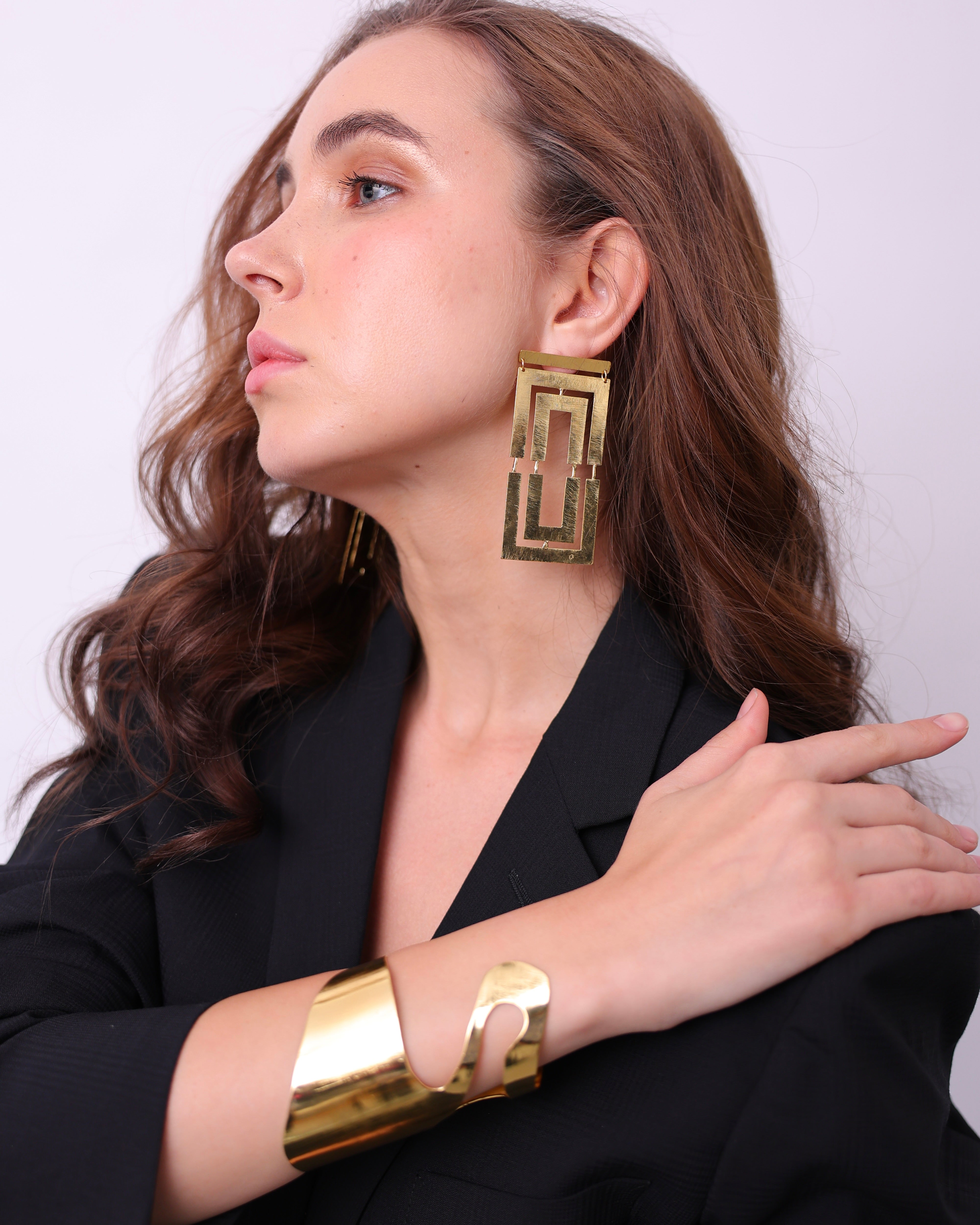 Art Deco Maze Earrings