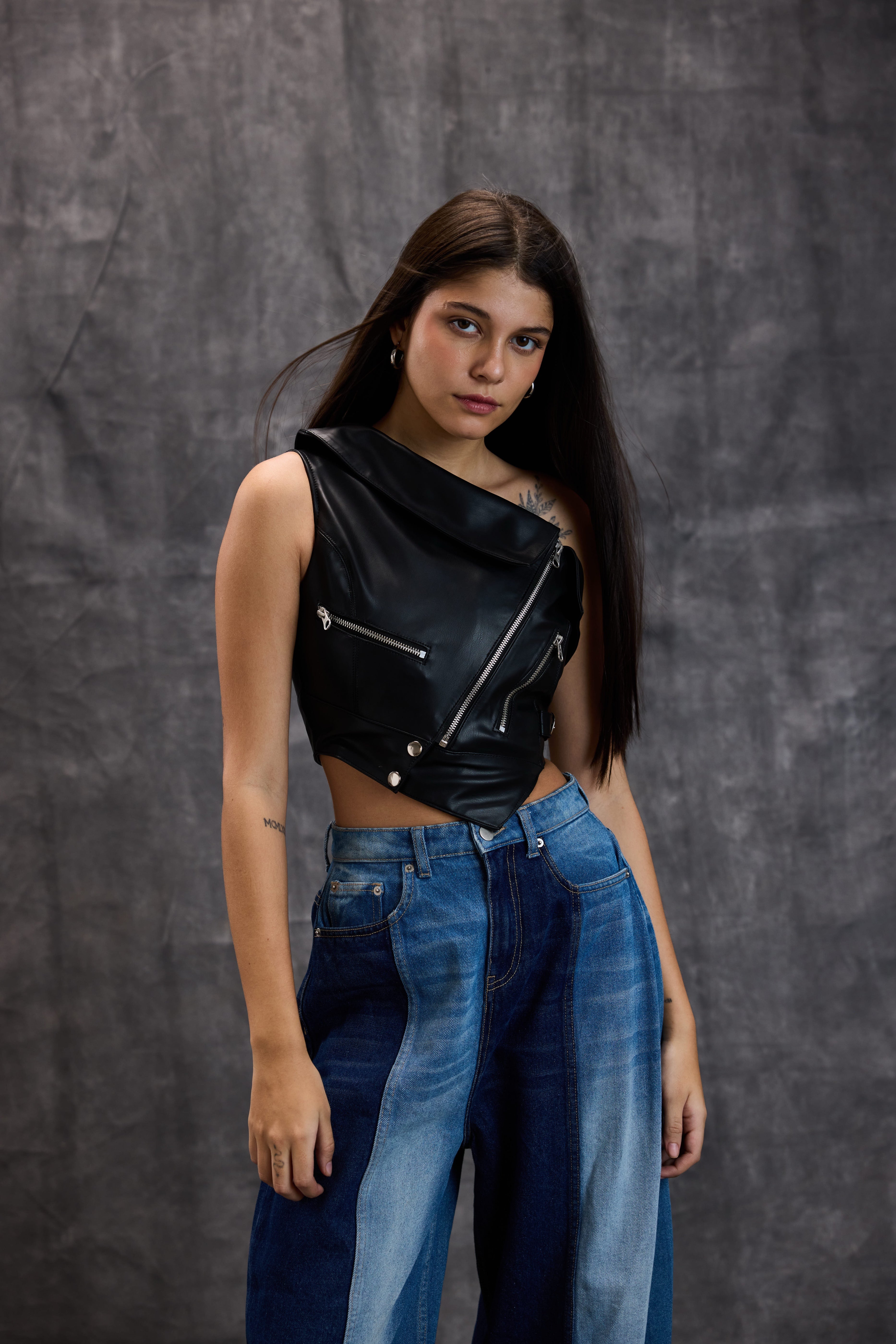 Leather Moto Vest