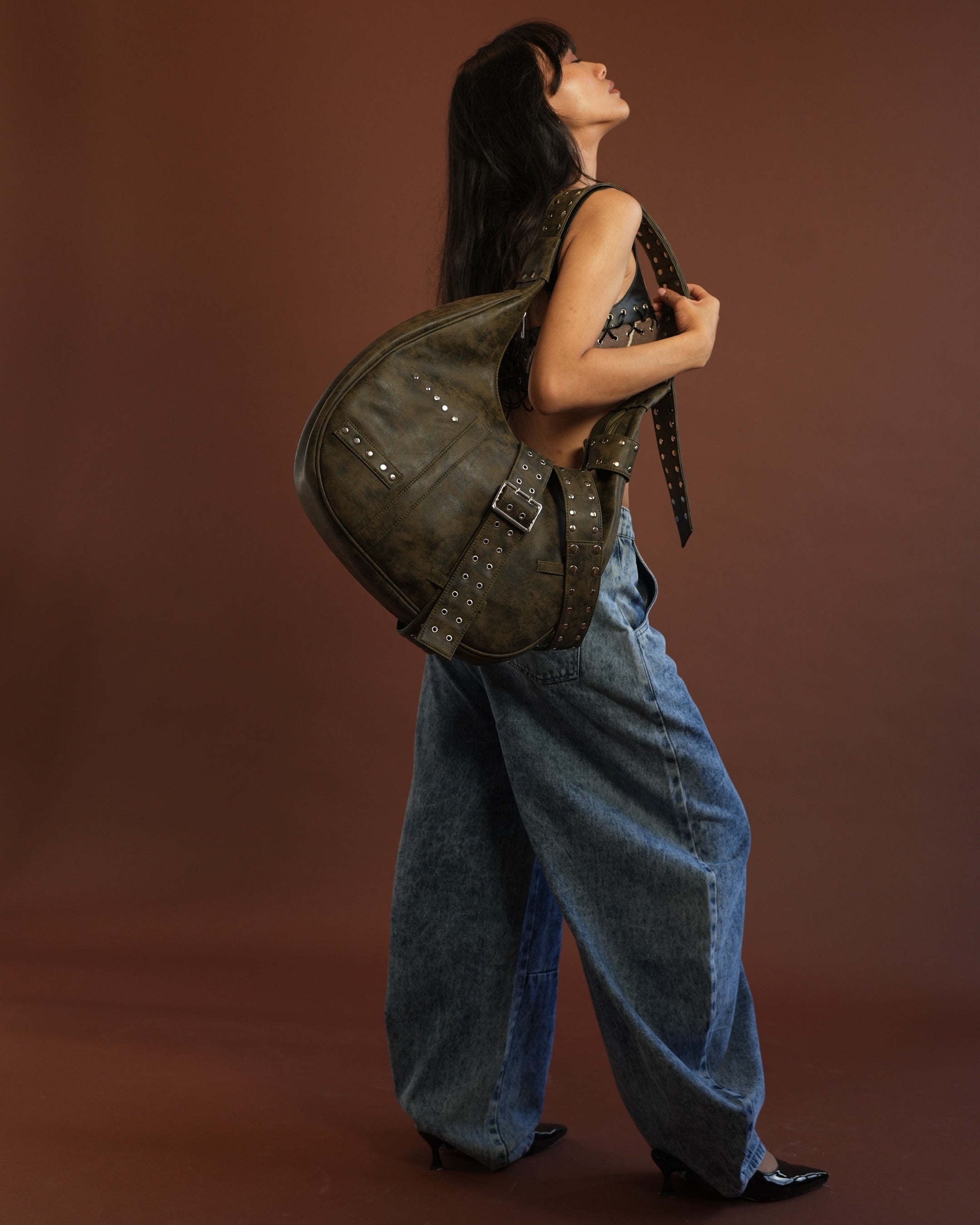 Rivet Hobo Bag