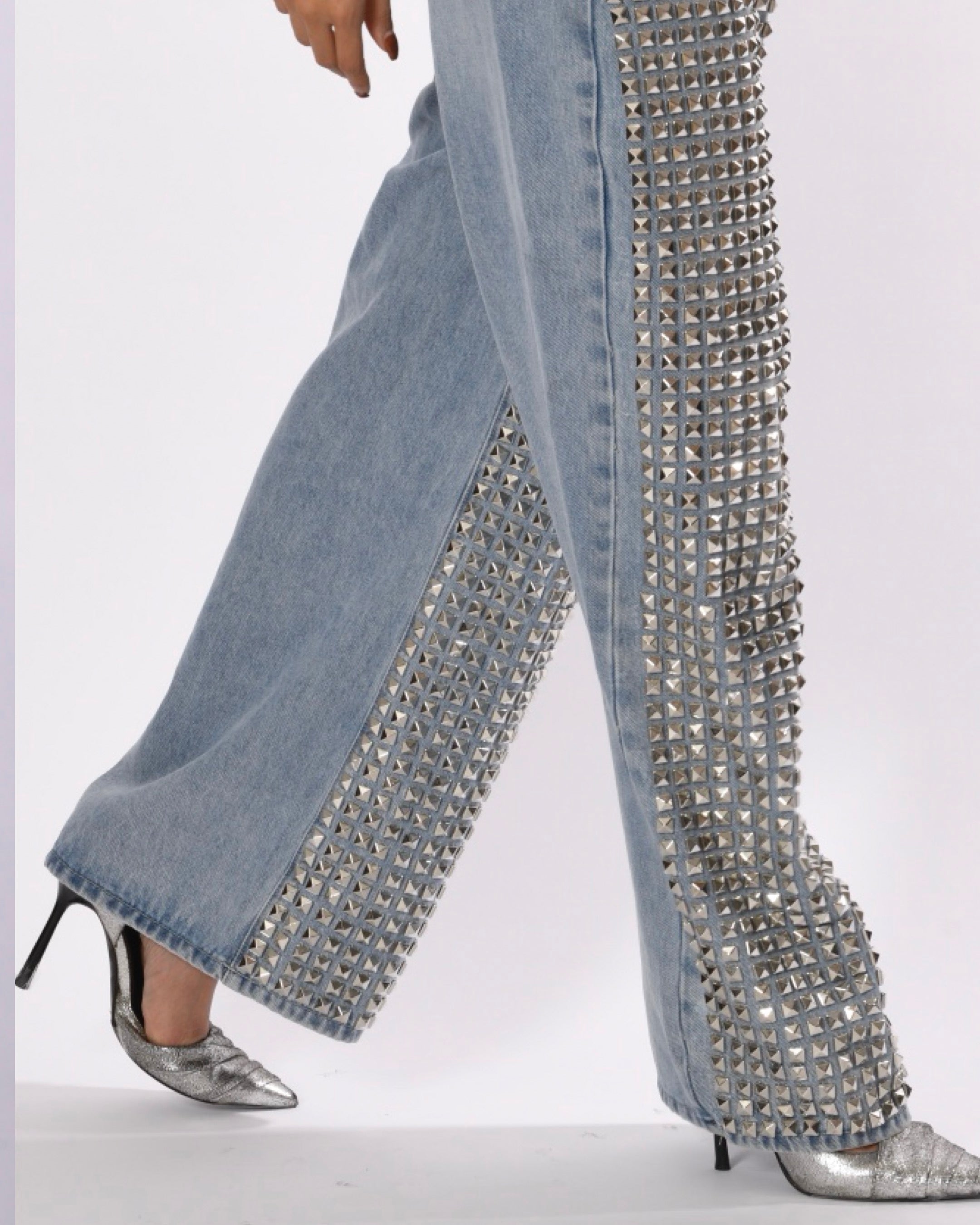 Boyfriend Studded Jeans
