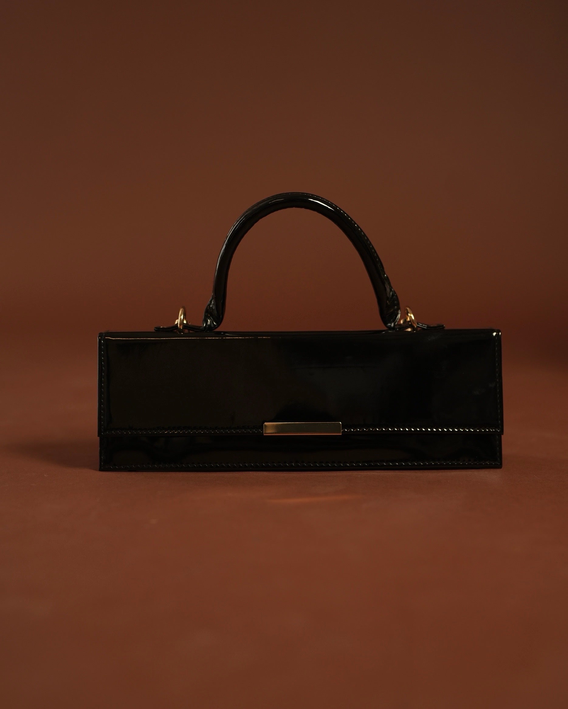 Noir Box Bag - Glossy Black